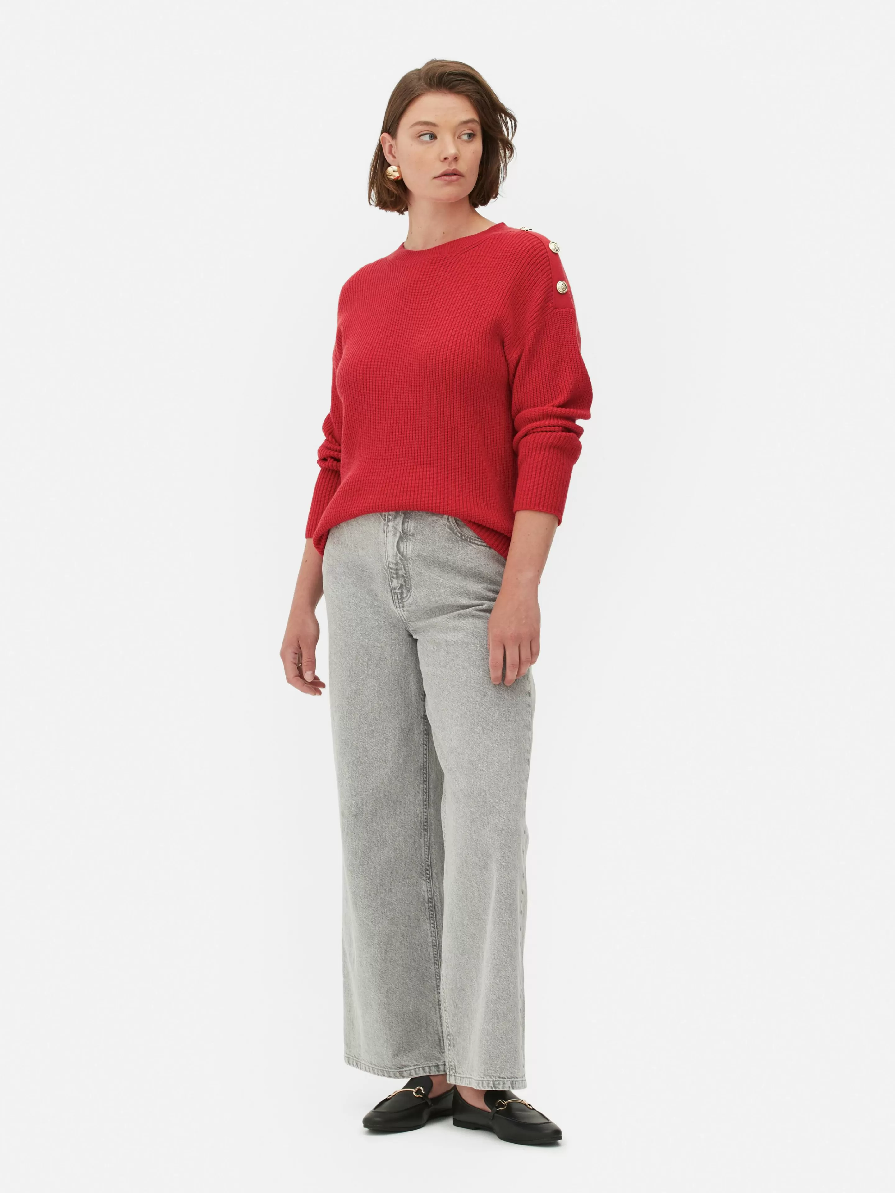 Pull à Col Ras-du-cou Et à Boutons-Primark Fashion