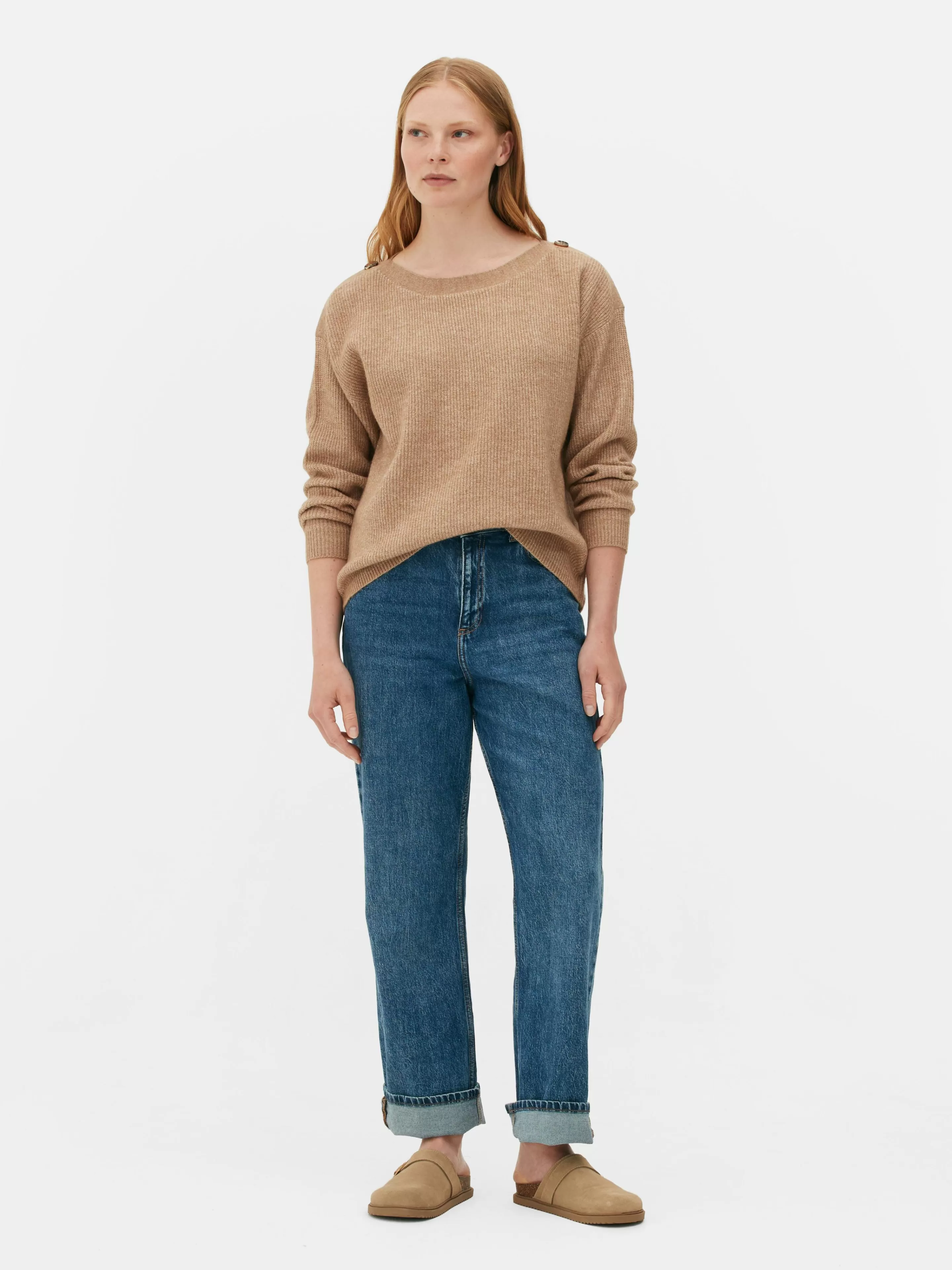Pull à Encolure Bateau Et à épaules Boutonnées-Primark Hot