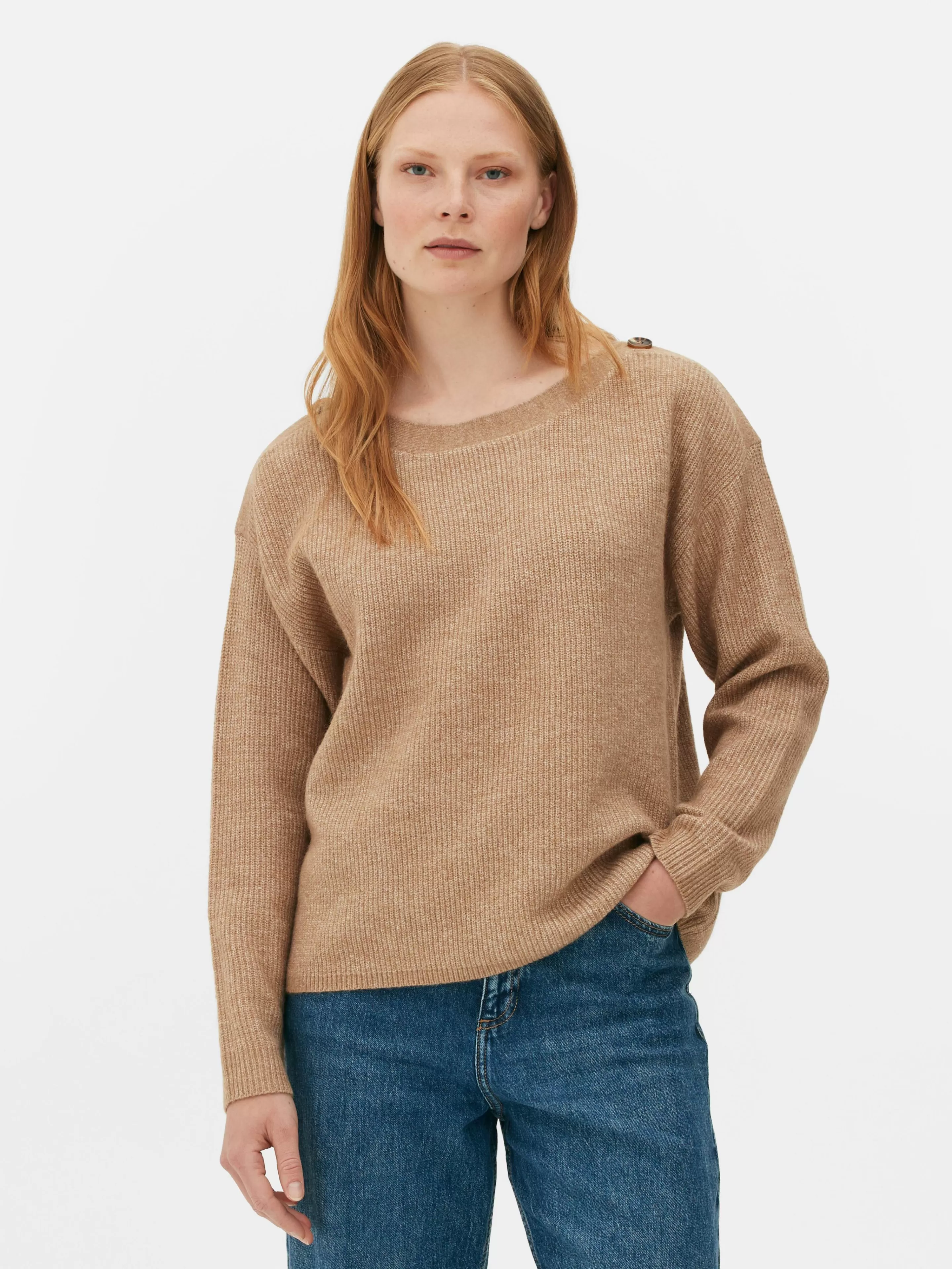 Pull à Encolure Bateau Et à épaules Boutonnées-Primark Hot