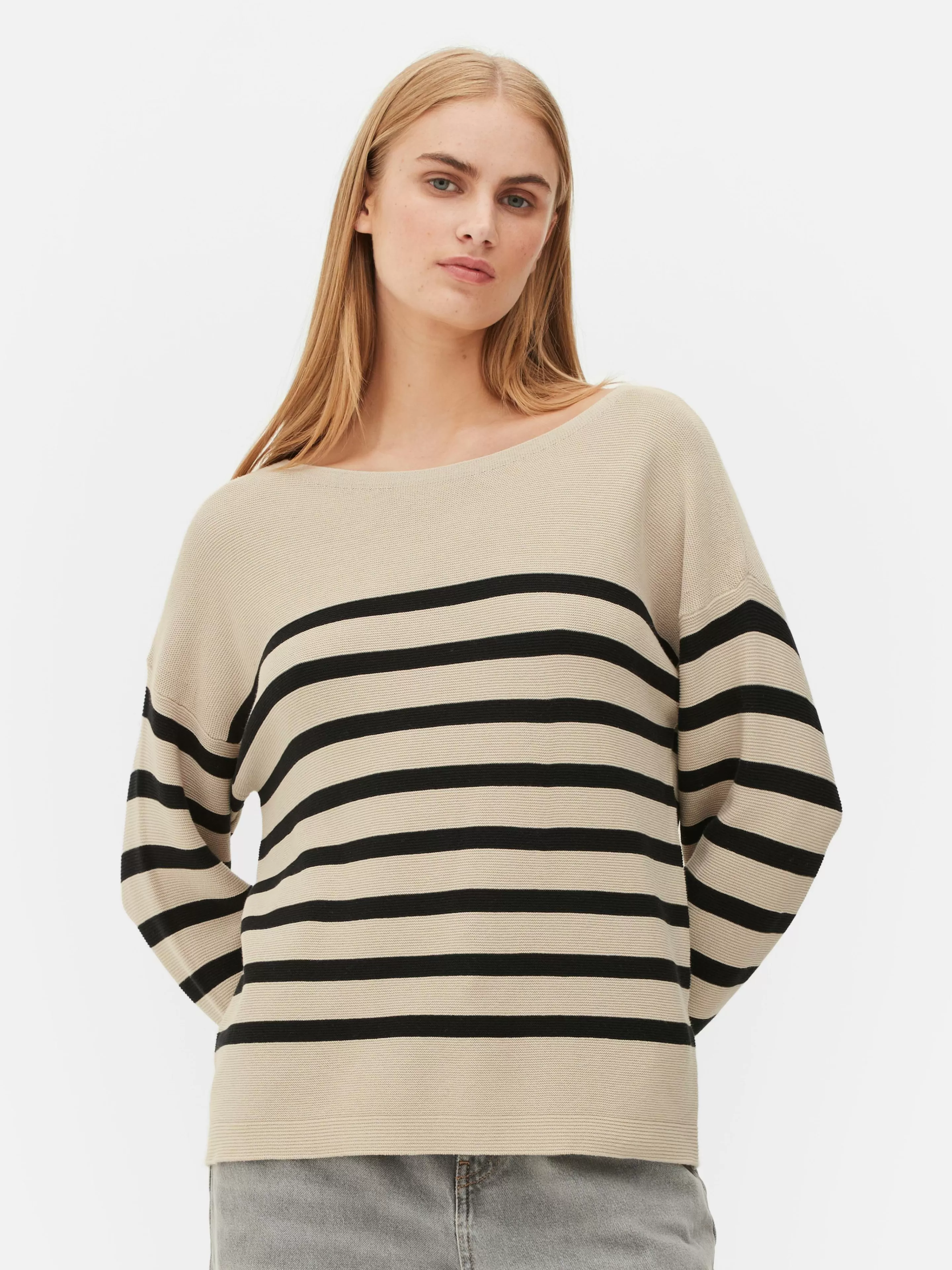 Pull à Manches Longues Et Col Bateau-Primark Cheap