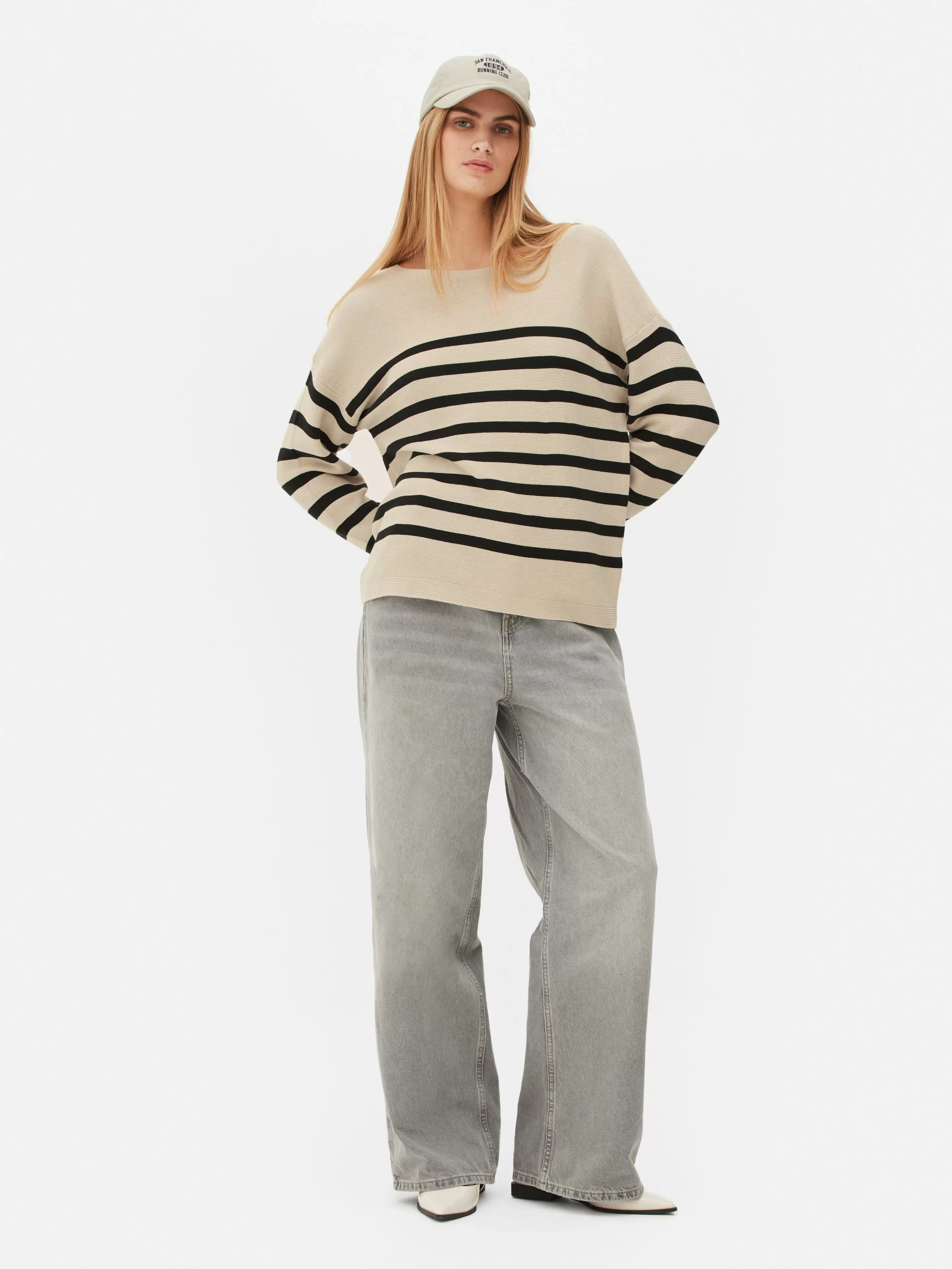 Pull à Manches Longues Et Col Bateau-Primark Cheap
