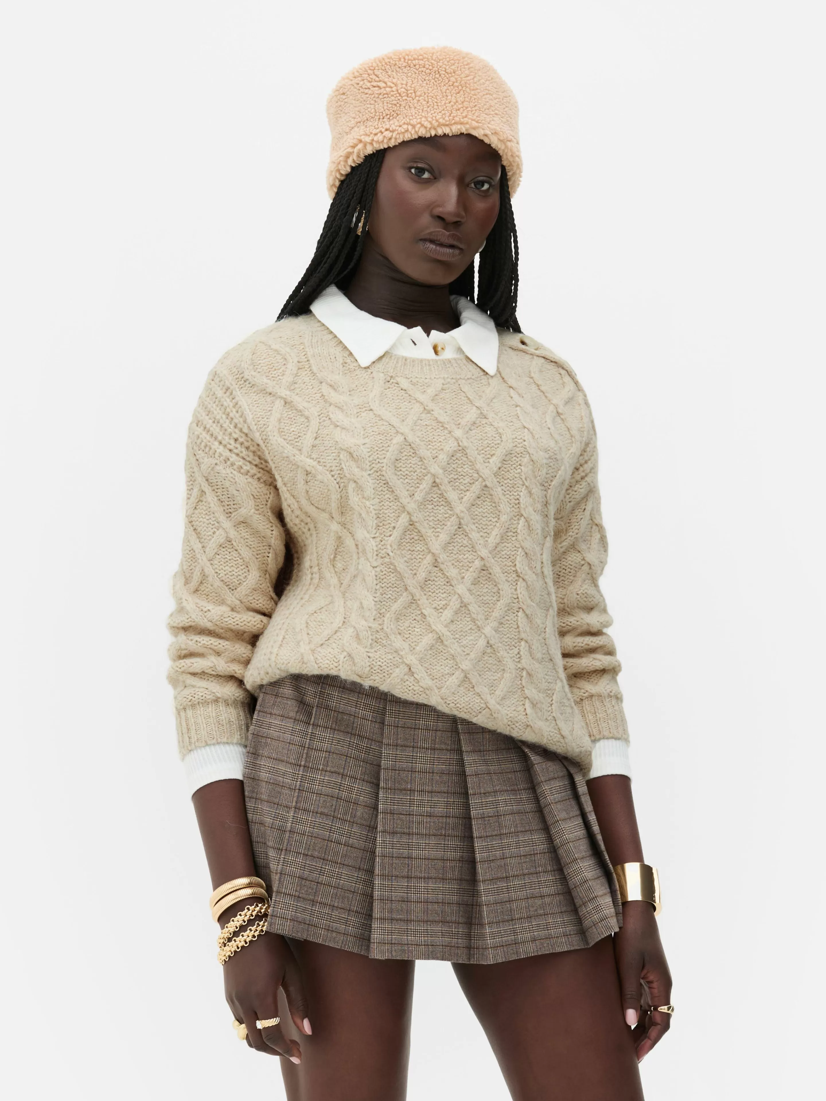 Pull Boutonné En Maille Torsadée Rita Ora-Primark Discount