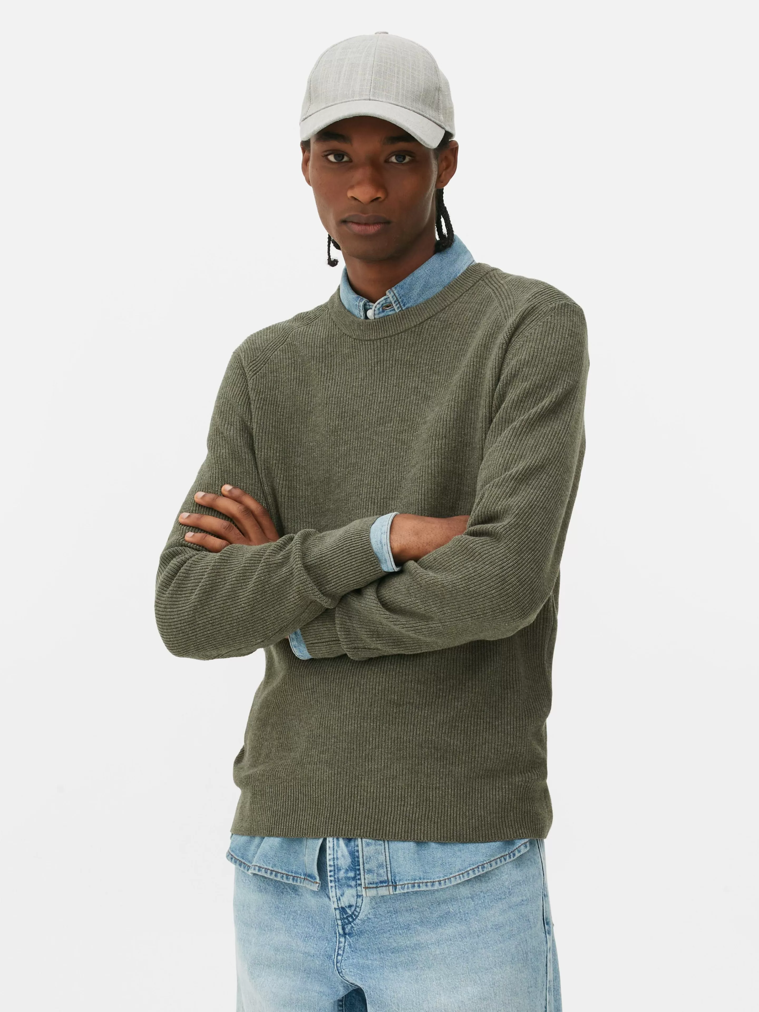 Pull Côtelé à Col Ras-du-cou-Primark Store