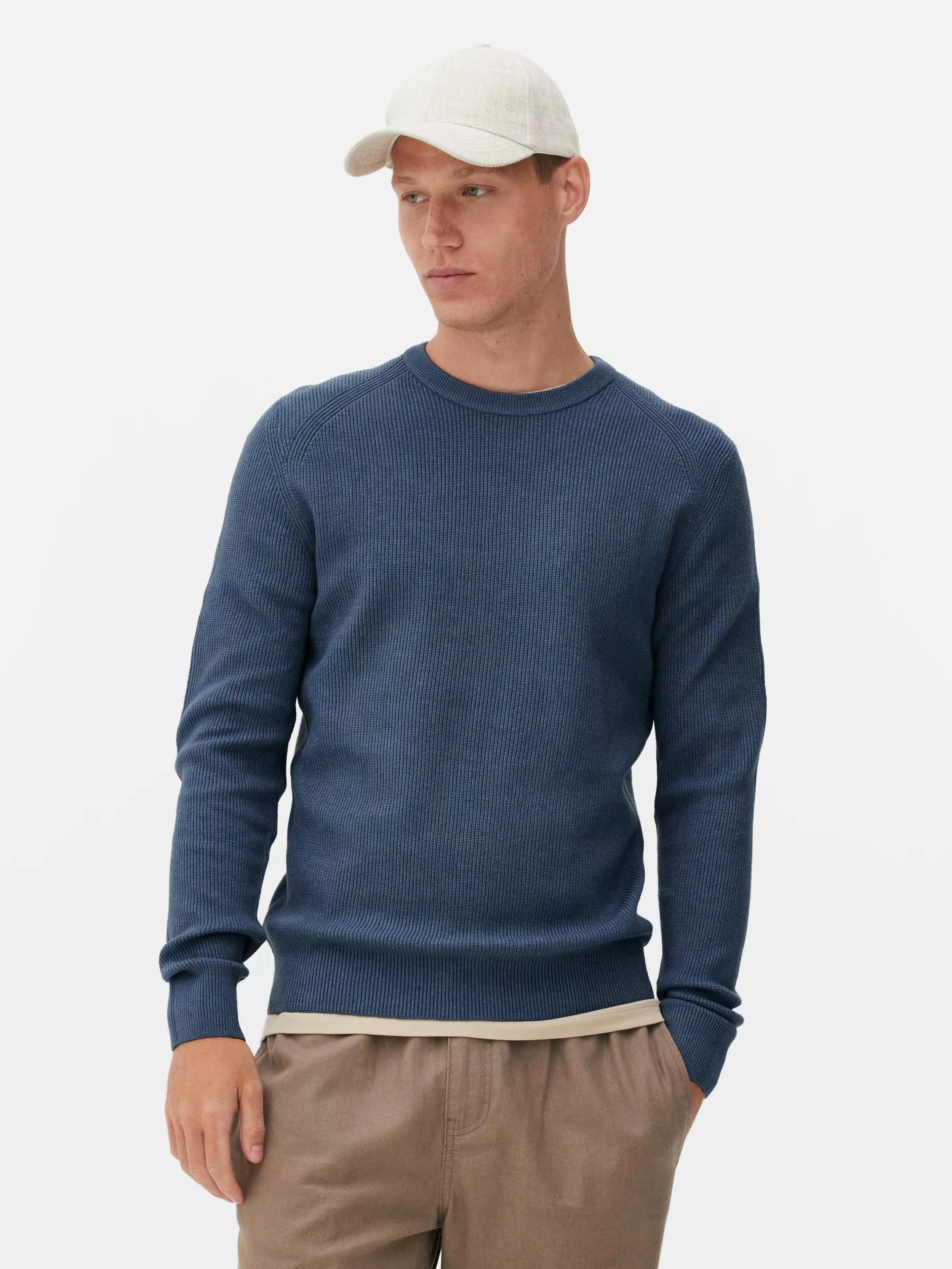 Pull Côtelé à Col Ras-du-cou-Primark Clearance