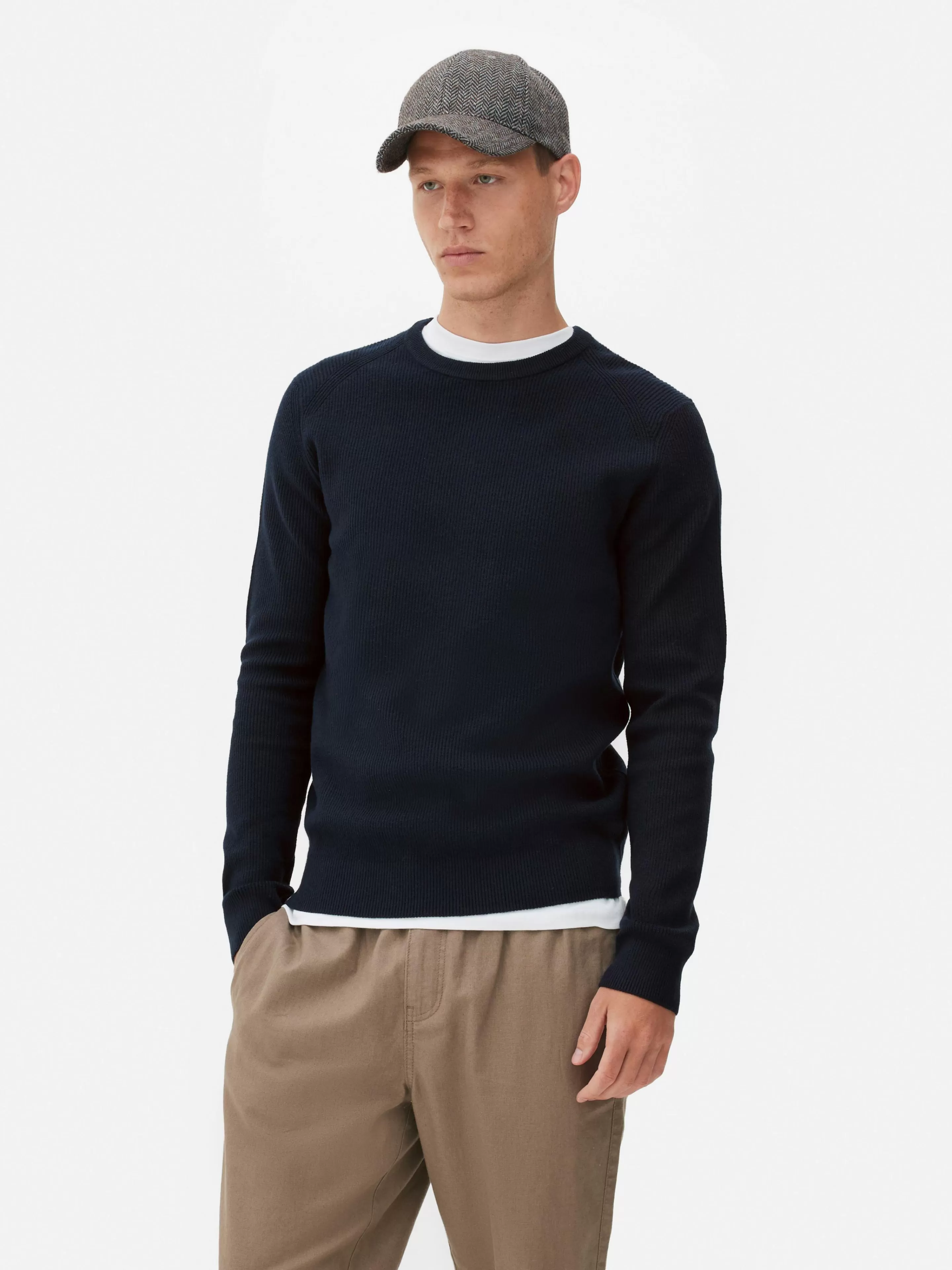 Pull Côtelé à Col Ras-du-cou-Primark Sale