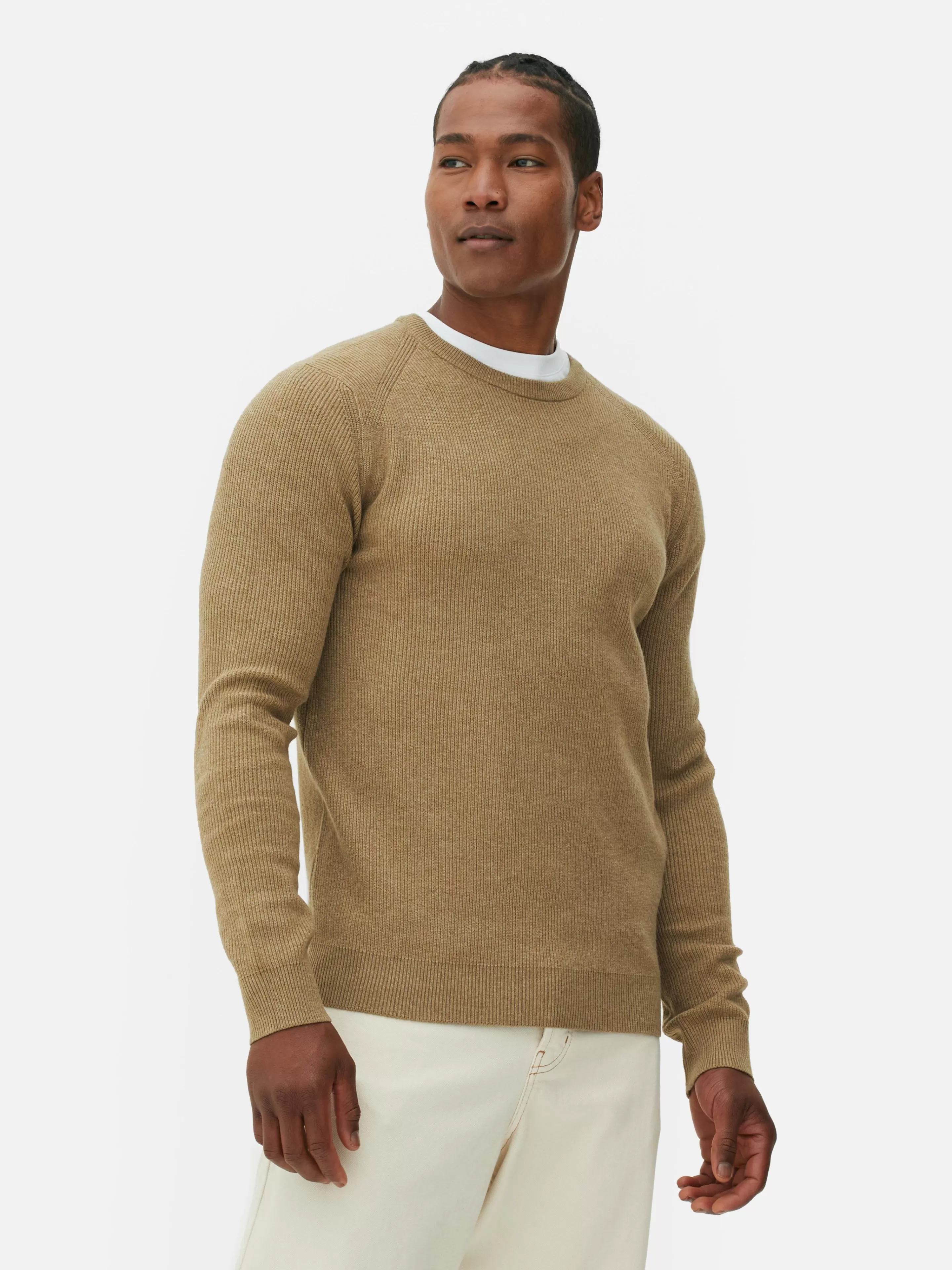 Pull Côtelé à Col Ras-du-cou-Primark Discount