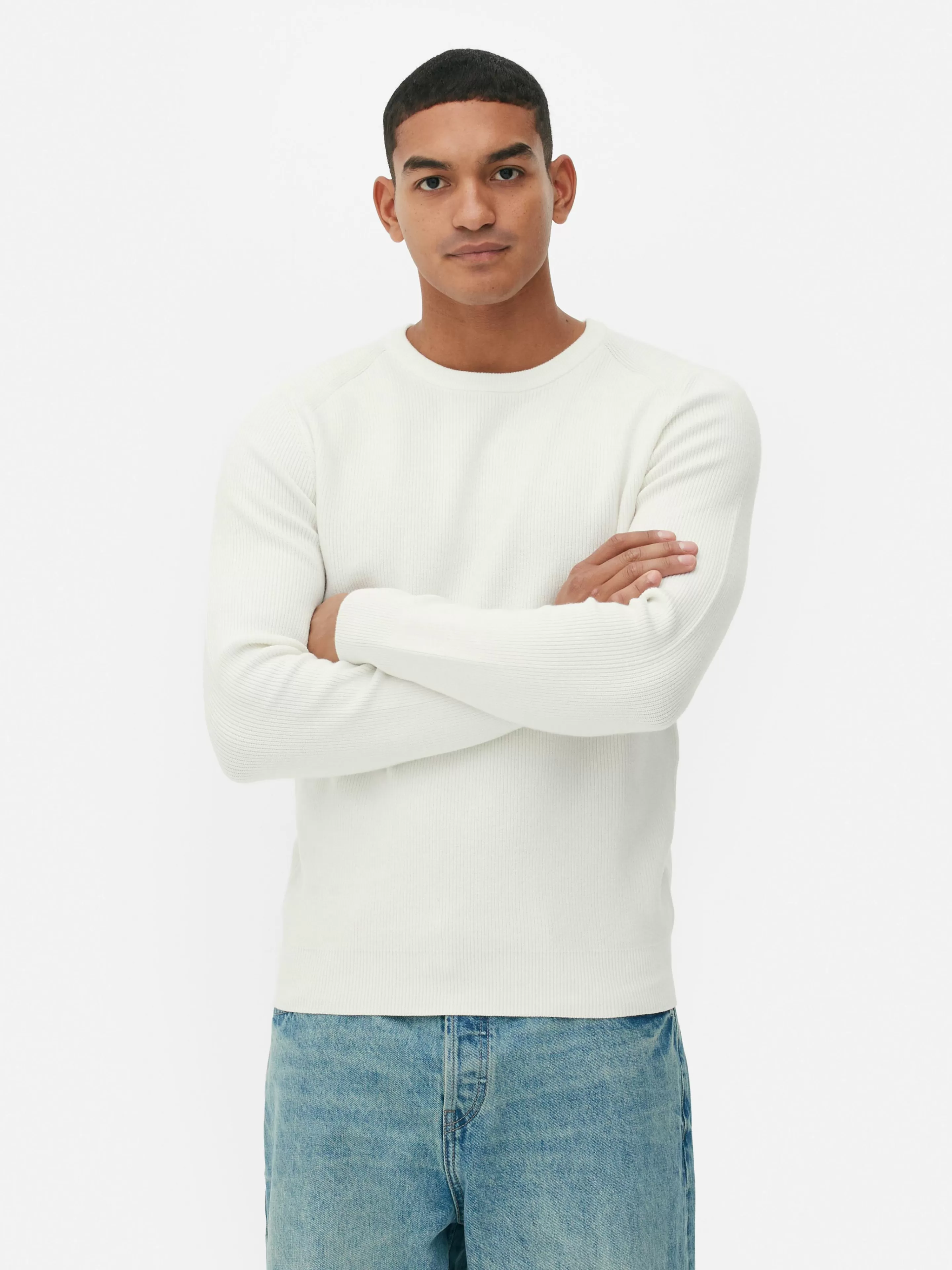 Pull Côtelé à Col Ras-du-cou-Primark Cheap