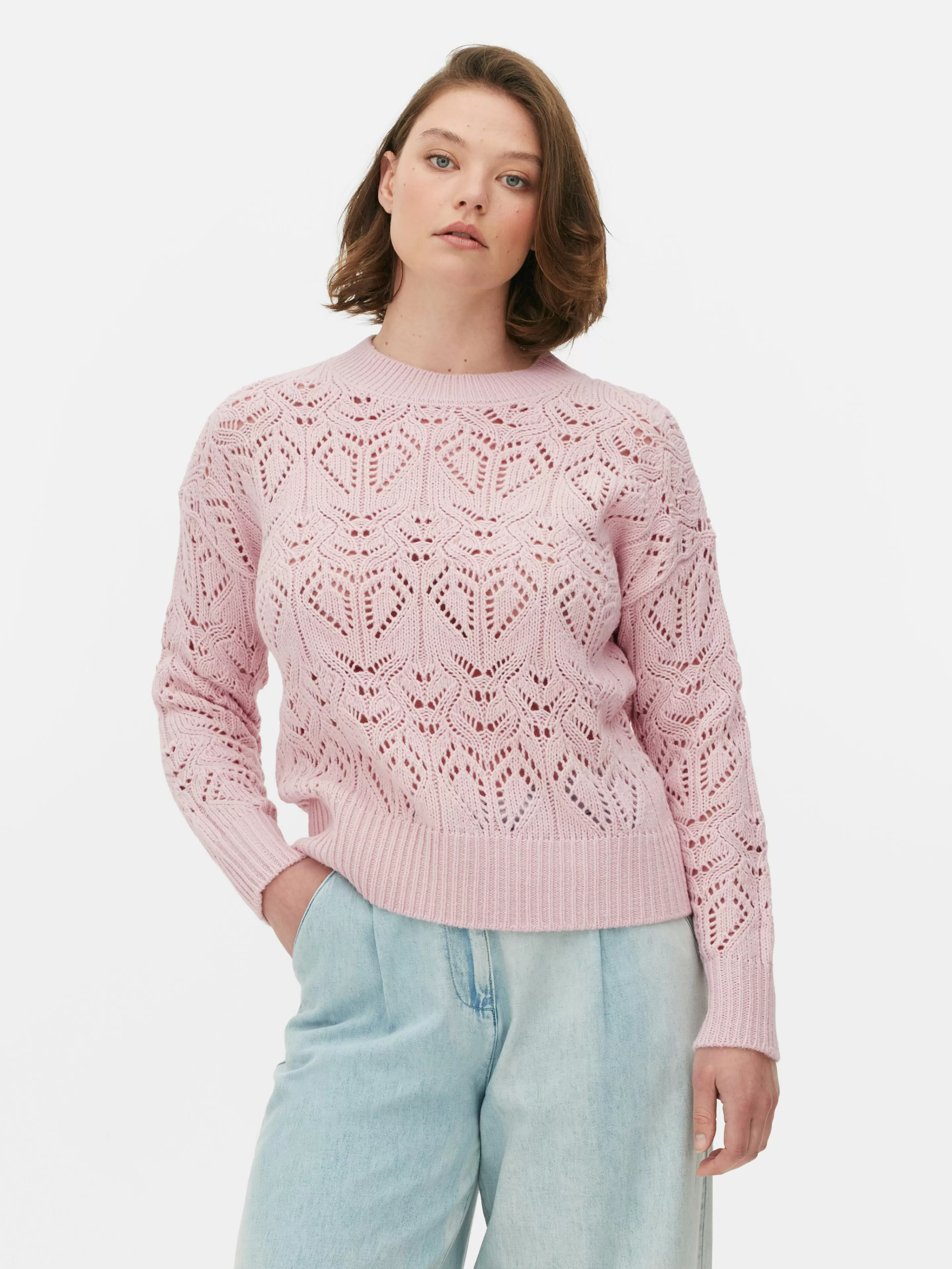 Pull En Maille Ajourée à Col Ras-du-cou-Primark Store