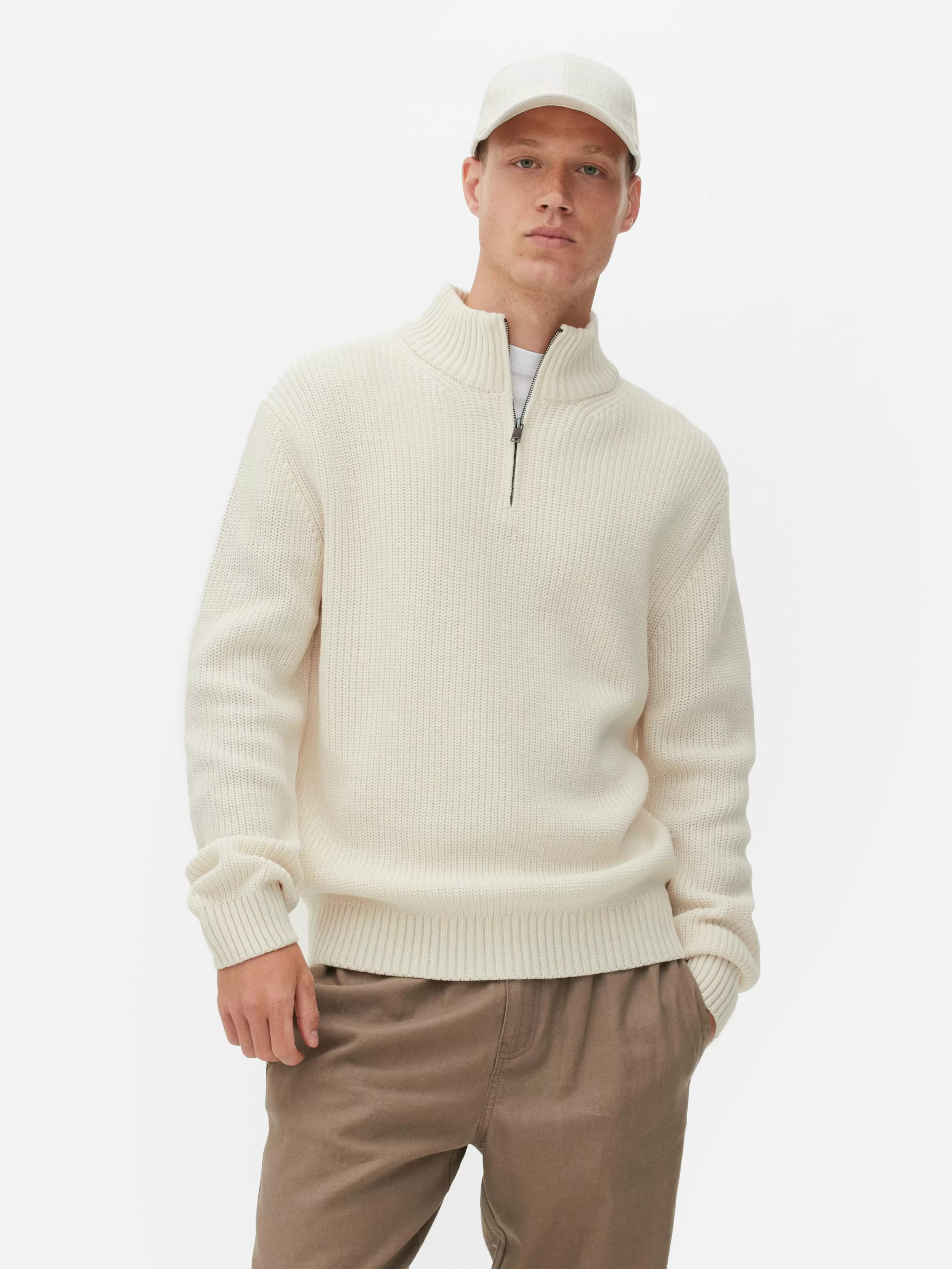 Pull En Maille Côtelée à Col Zippé-Primark Discount