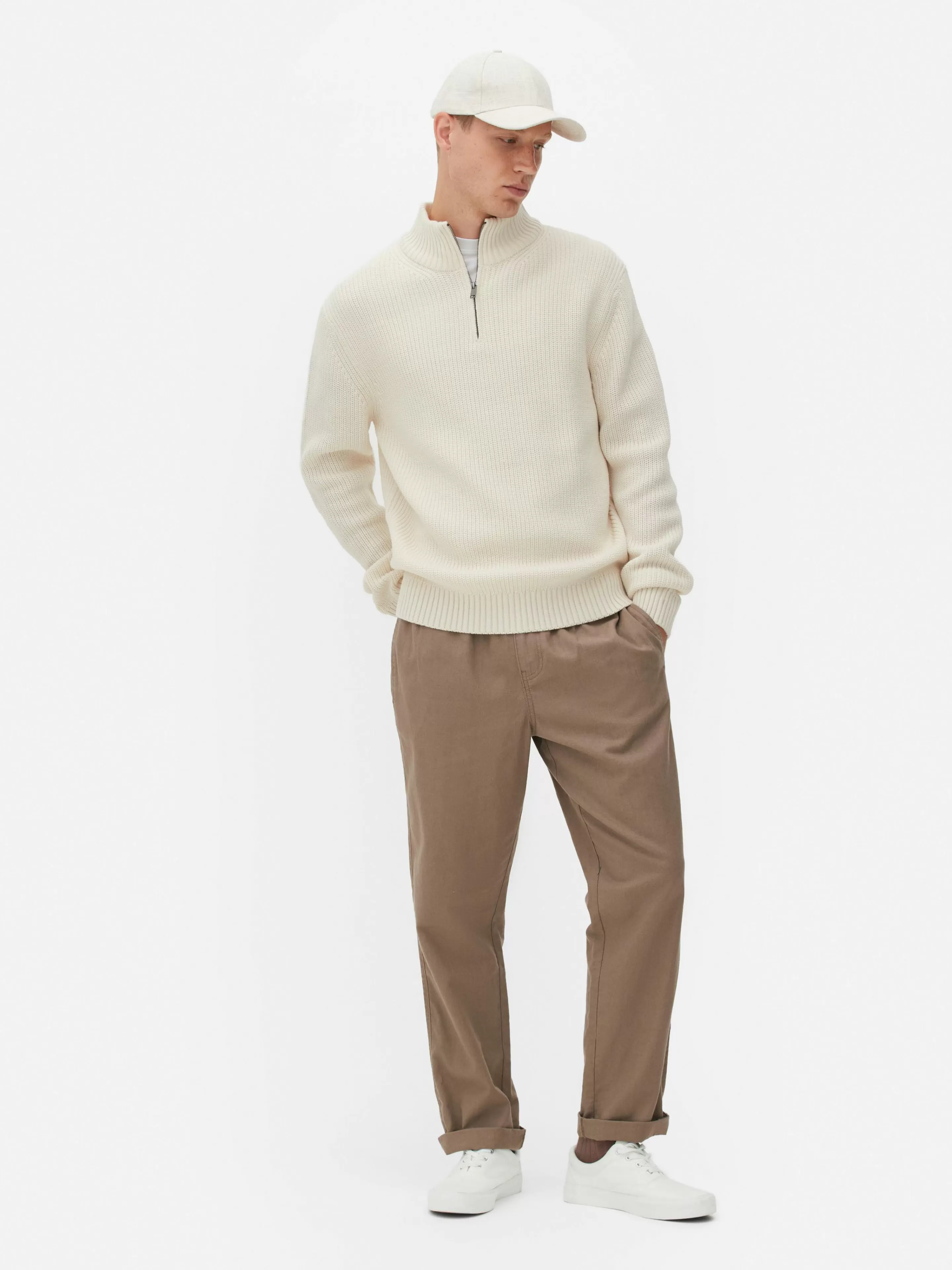 Pull En Maille Côtelée à Col Zippé-Primark Discount