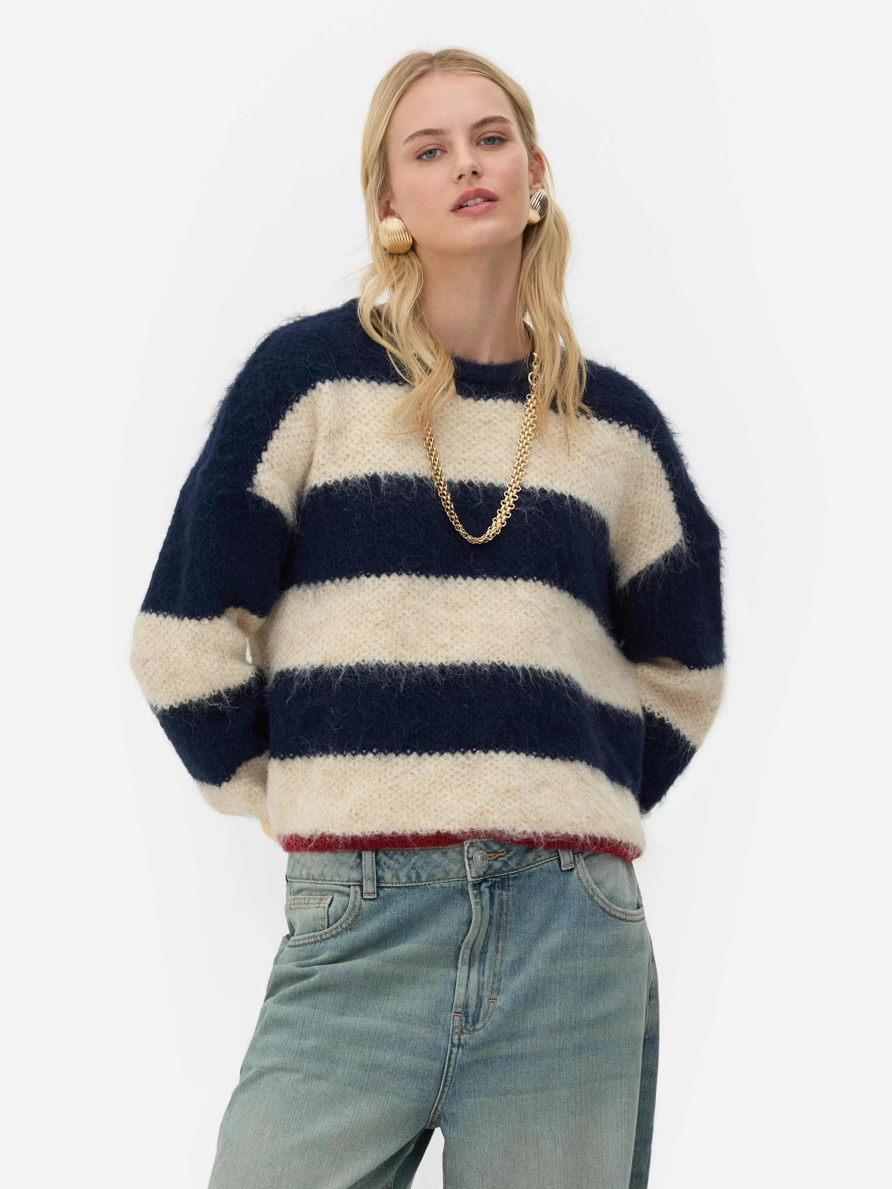 Pull En Maille Duveteuse à Rayures Rita Ora-Primark Flash Sale