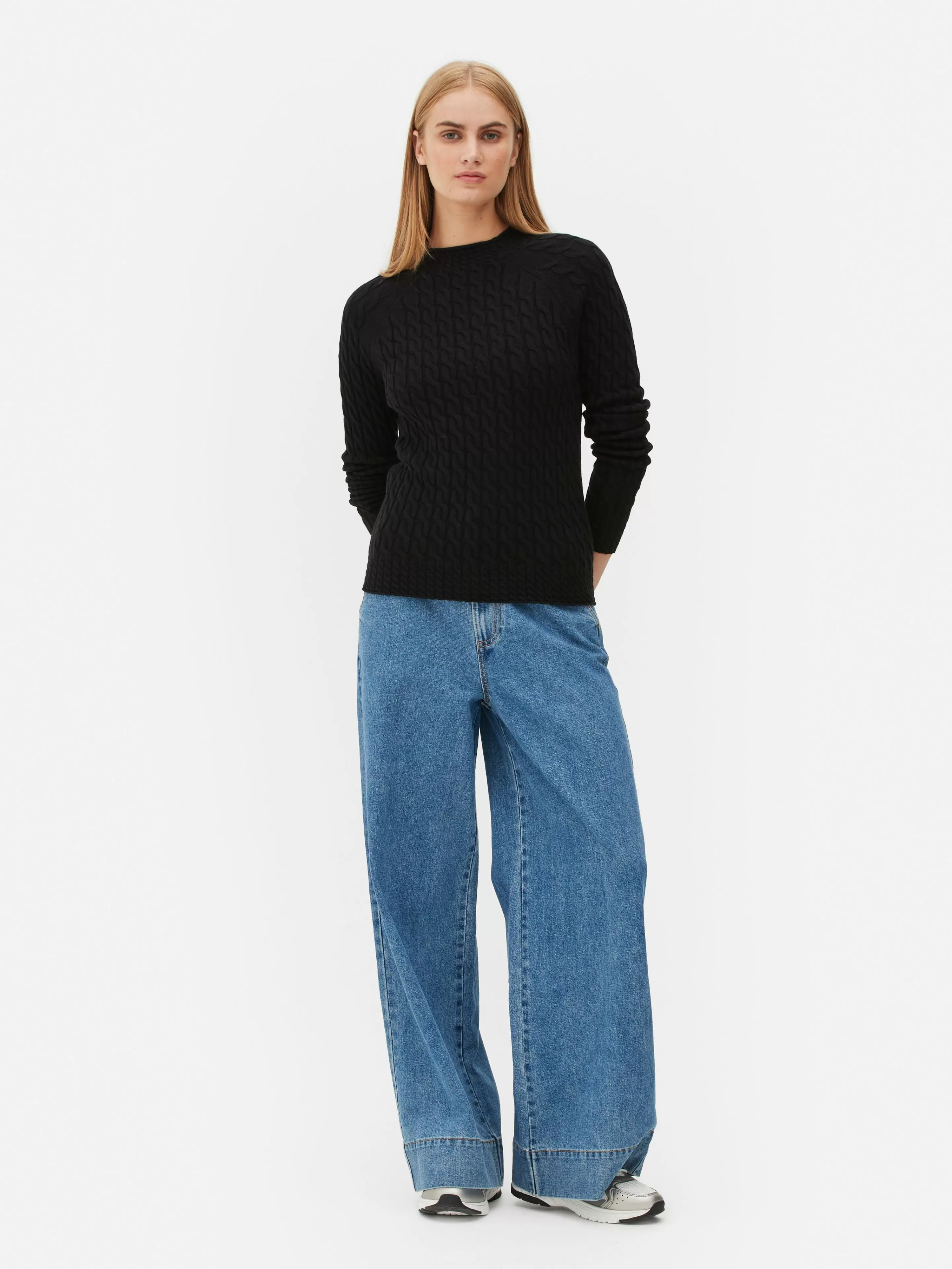 Pull En Maille Torsadée à Col Montant-Primark Clearance