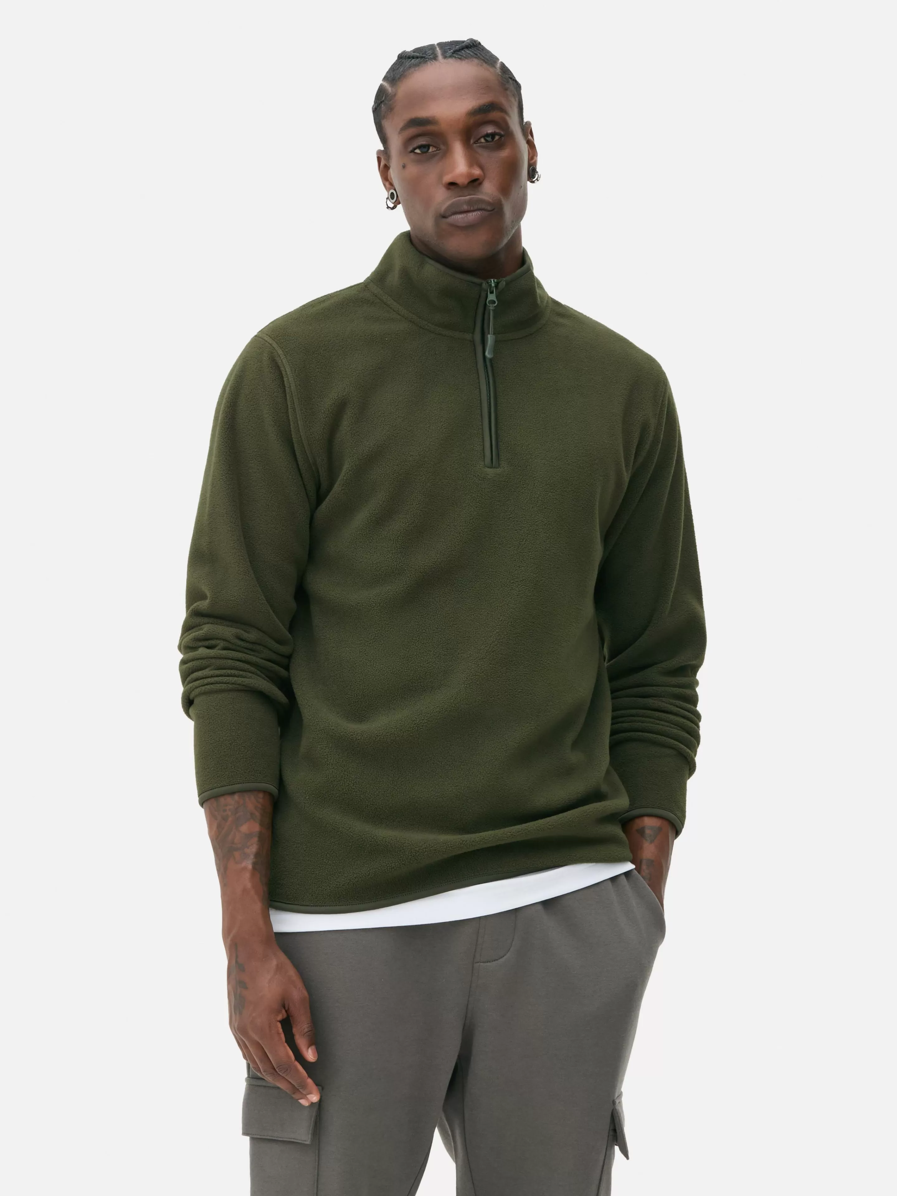 Pull En Molleton à Col Zippé-Primark Discount