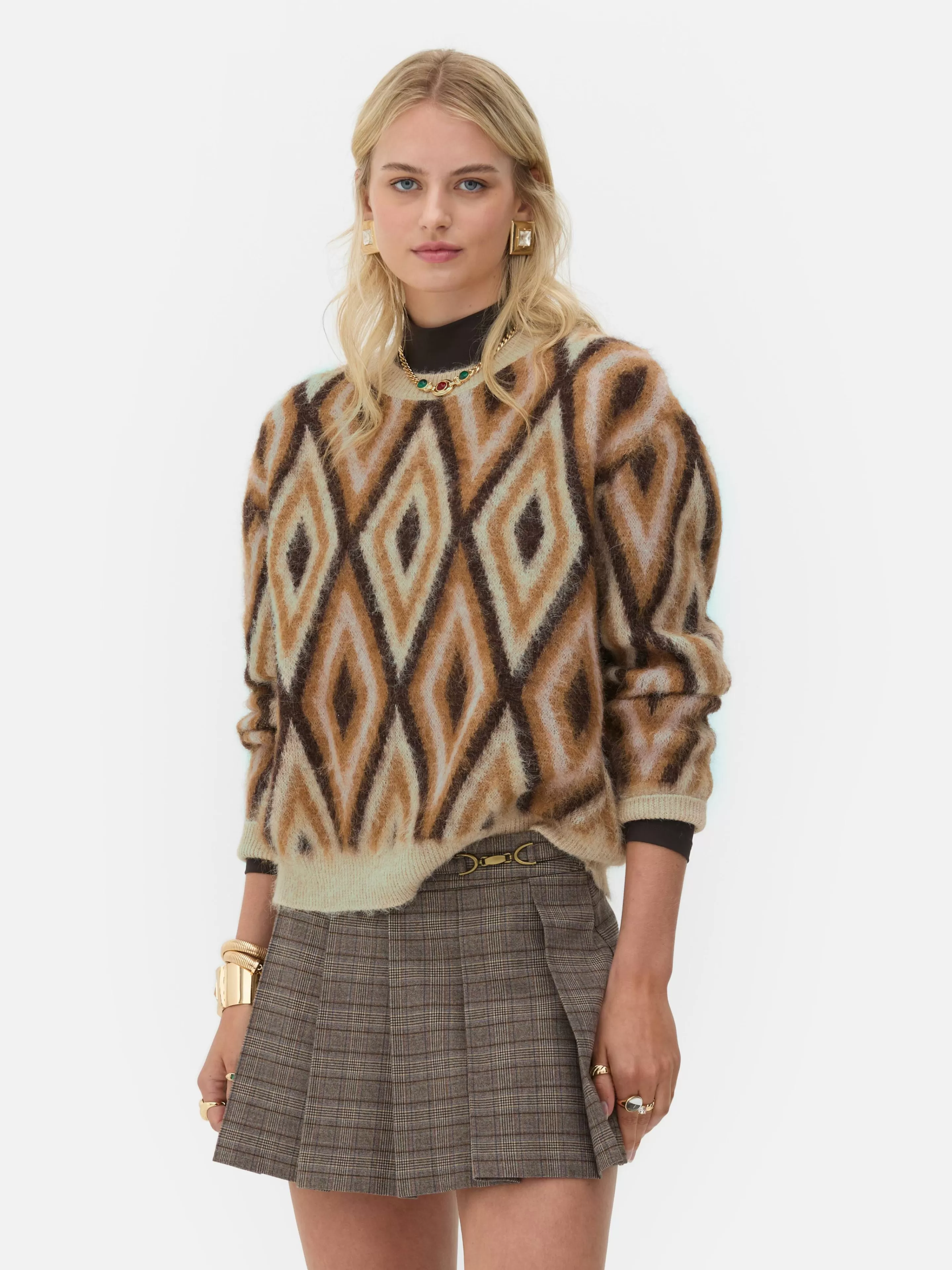 Pull En Tricot à Motif Losange Rita Ora-Primark Shop