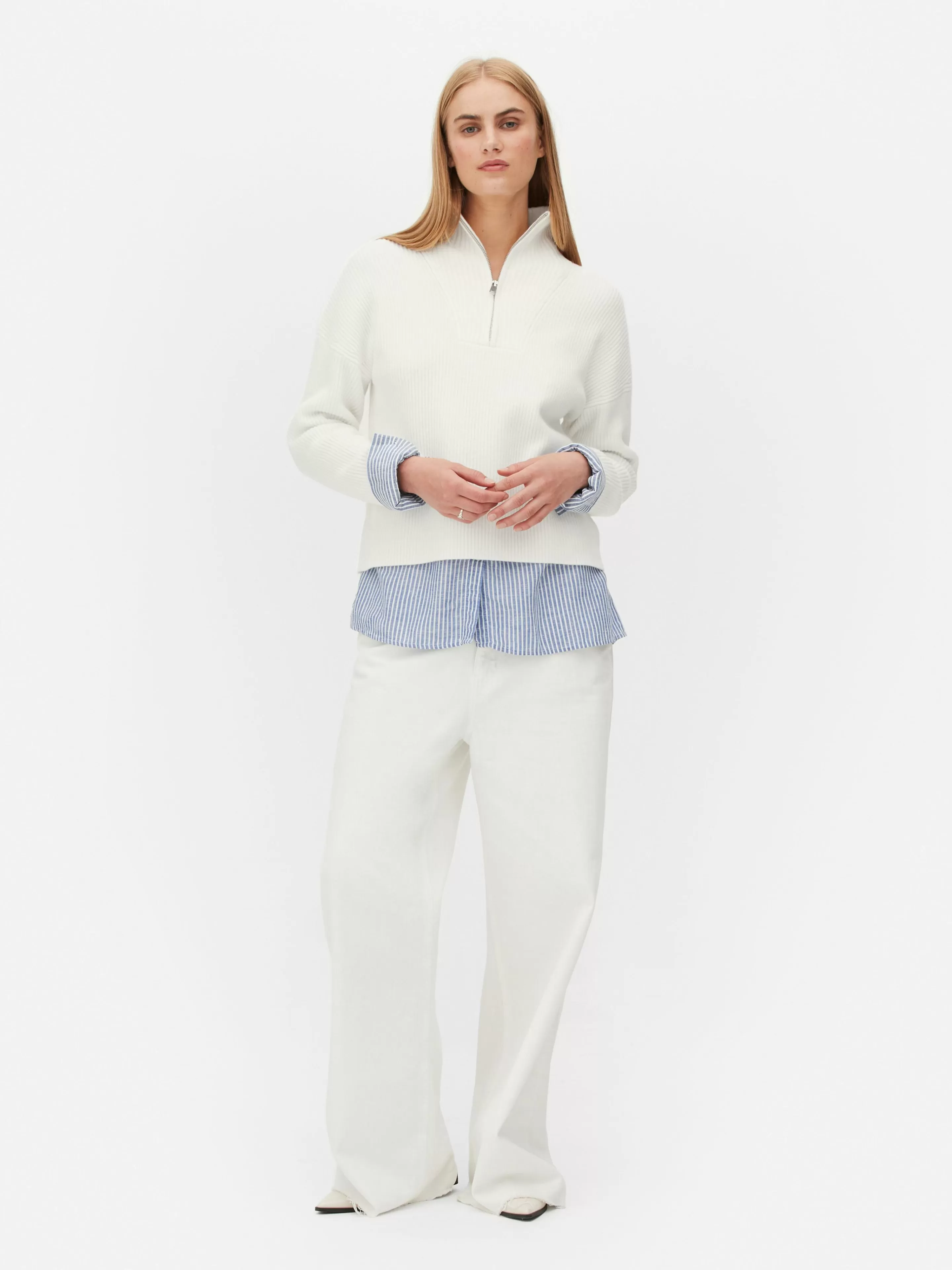 Pull Tricoté à Encolure Zippée-Primark Clearance