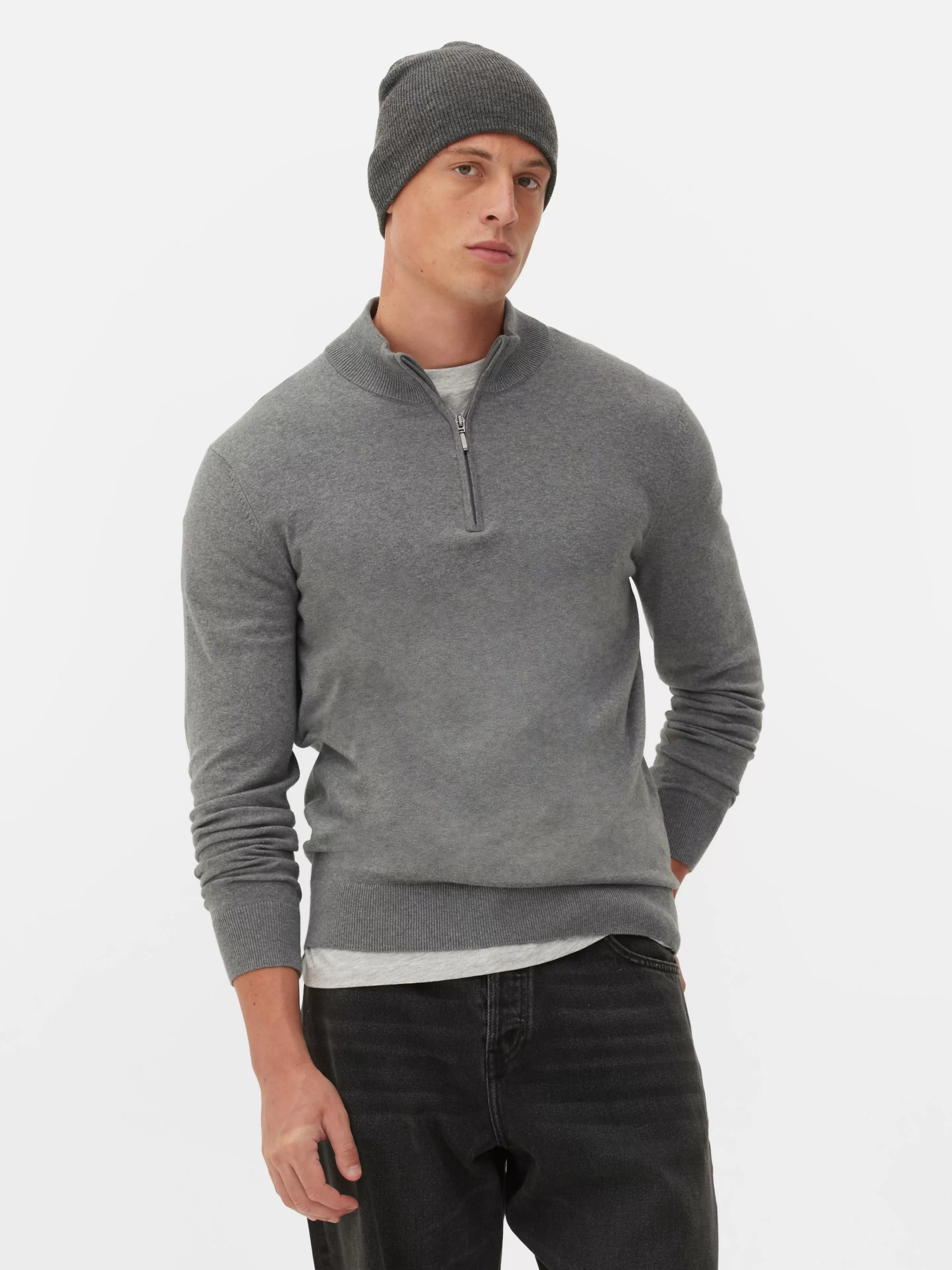Pull Tricoté Semi-zippé-Primark Sale