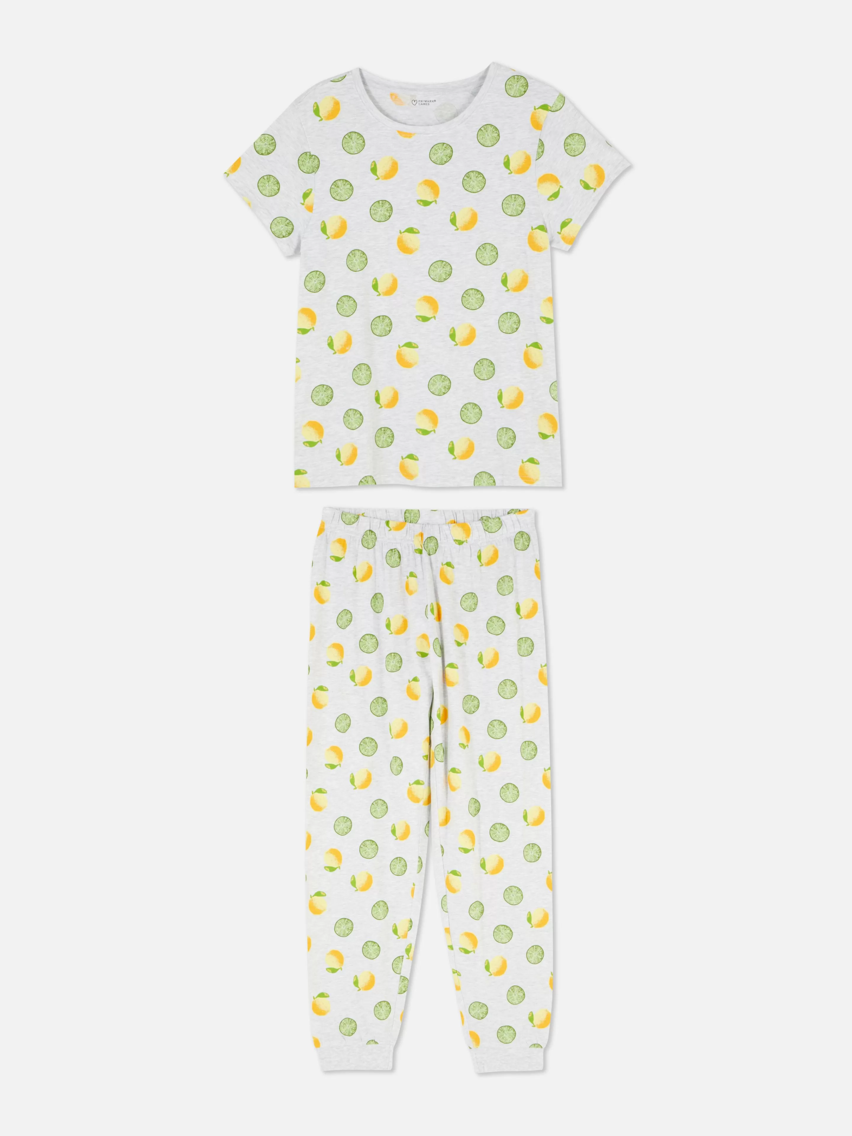 Pyjama à Manches Courtes En Jersey Imprimé-Primark Sale