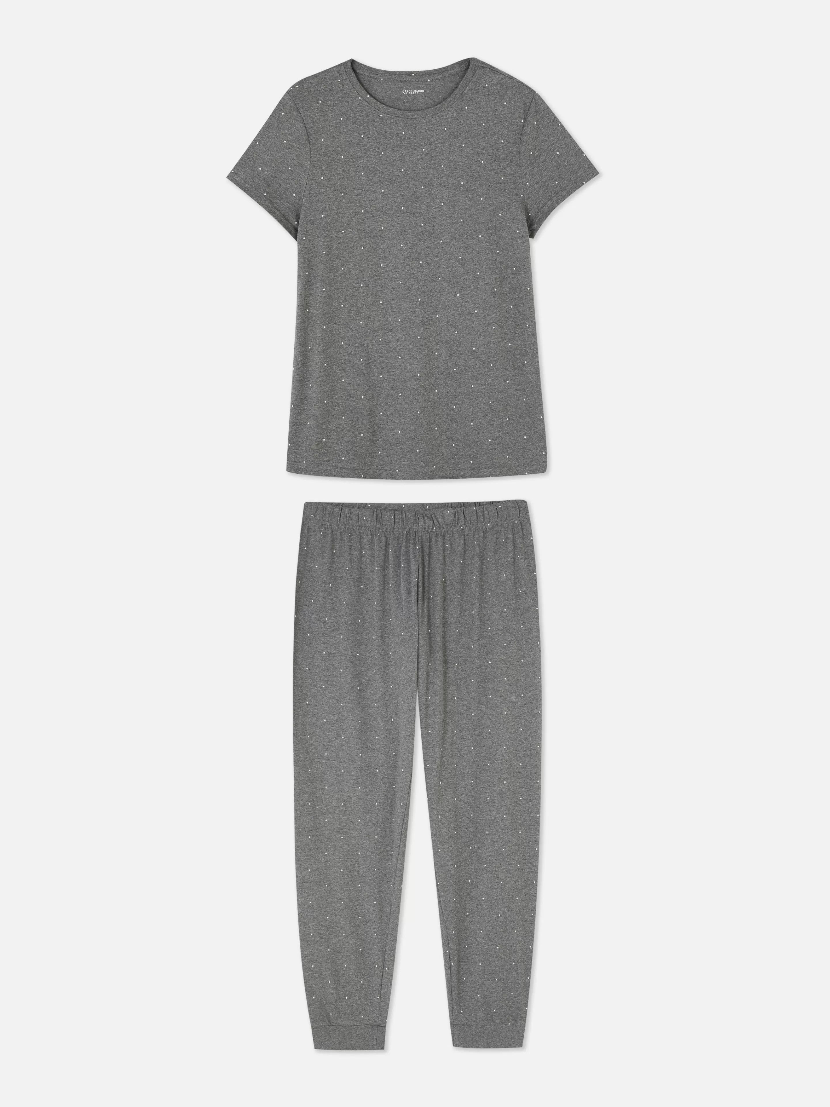 Pyjama à Manches Courtes En Jersey Imprimé-Primark Fashion