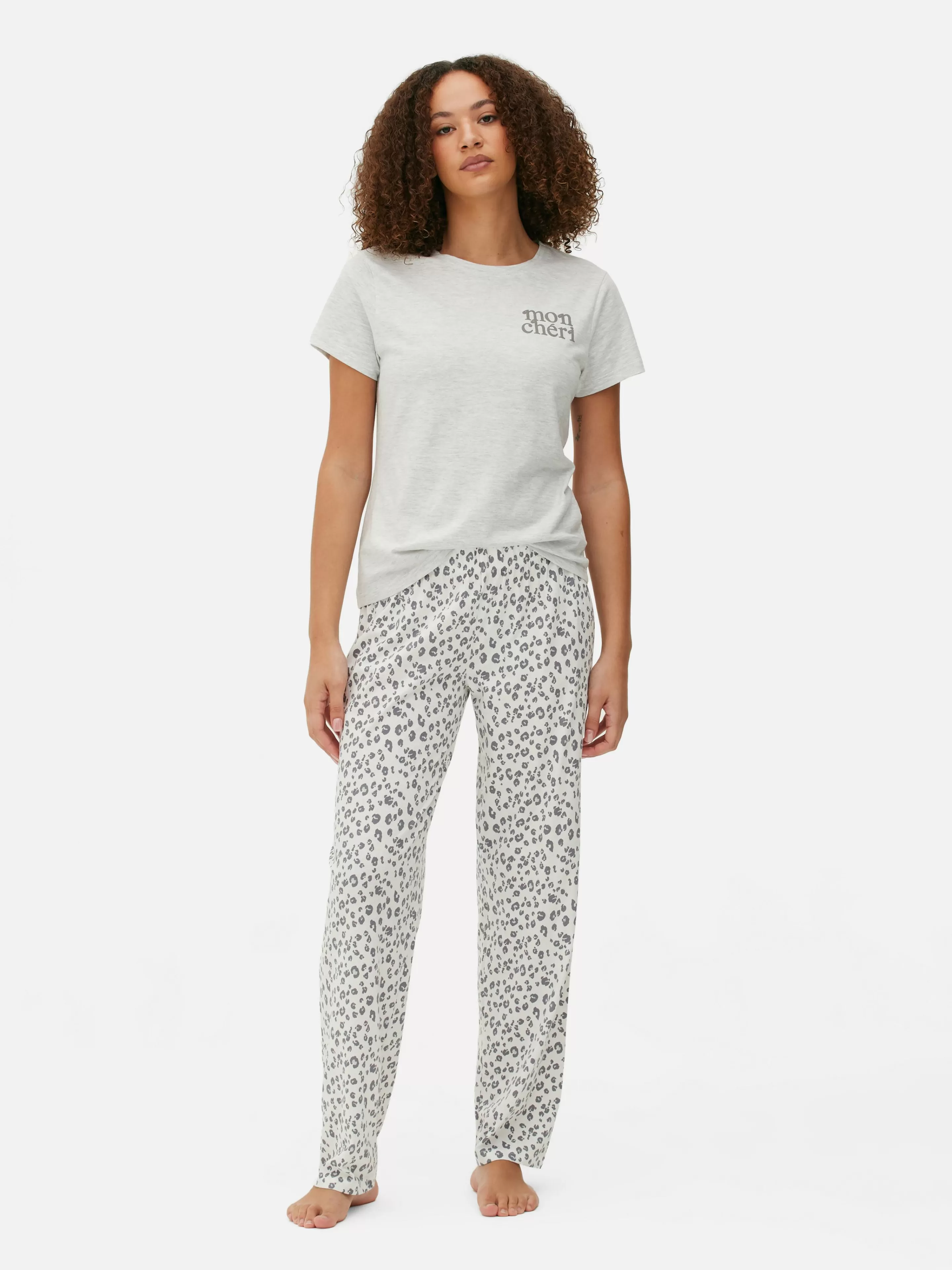 Pyjama à Manches Courtes Graphique En Jersey-Primark New