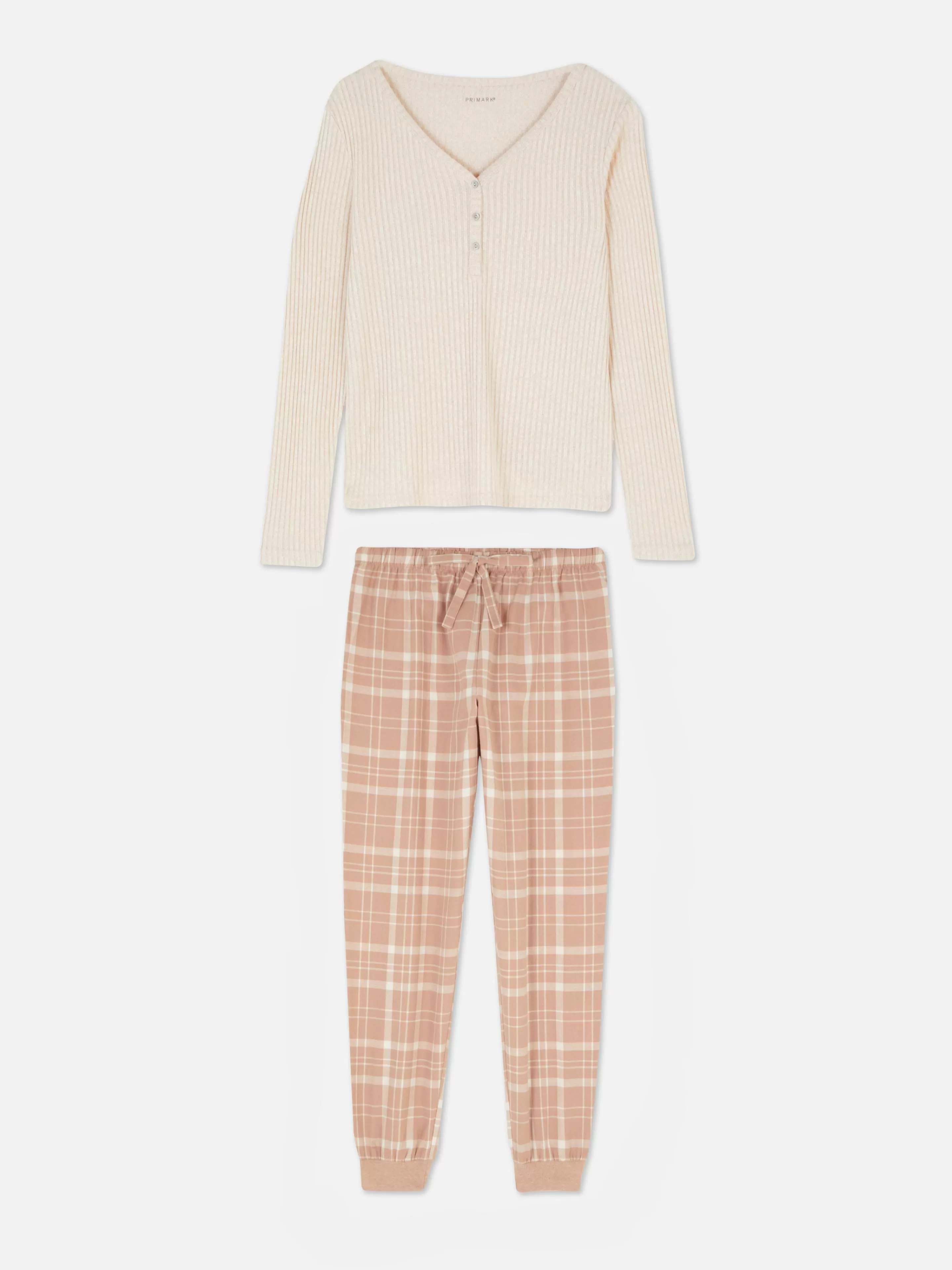 Pyjama à Manches Longues Avec Bas à Carreaux-Primark Best Sale