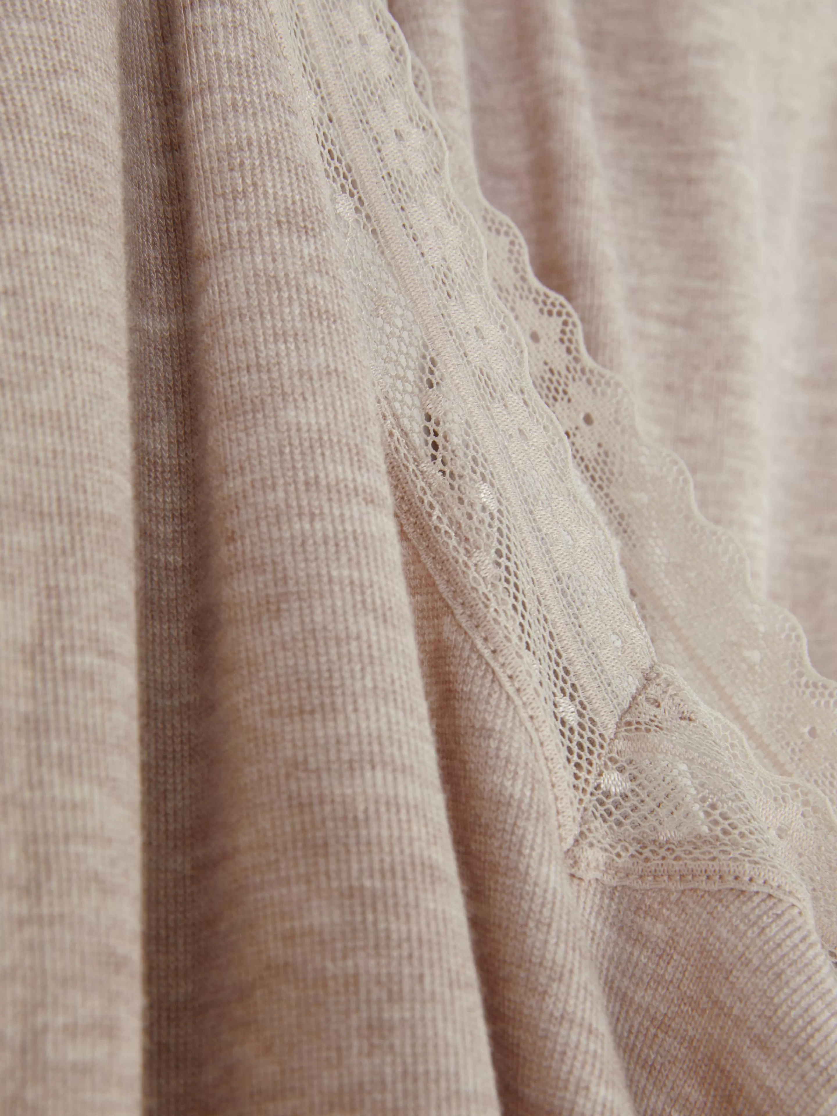 Pyjama à Manches Longues Avec Finitions En Dentelle-Primark New