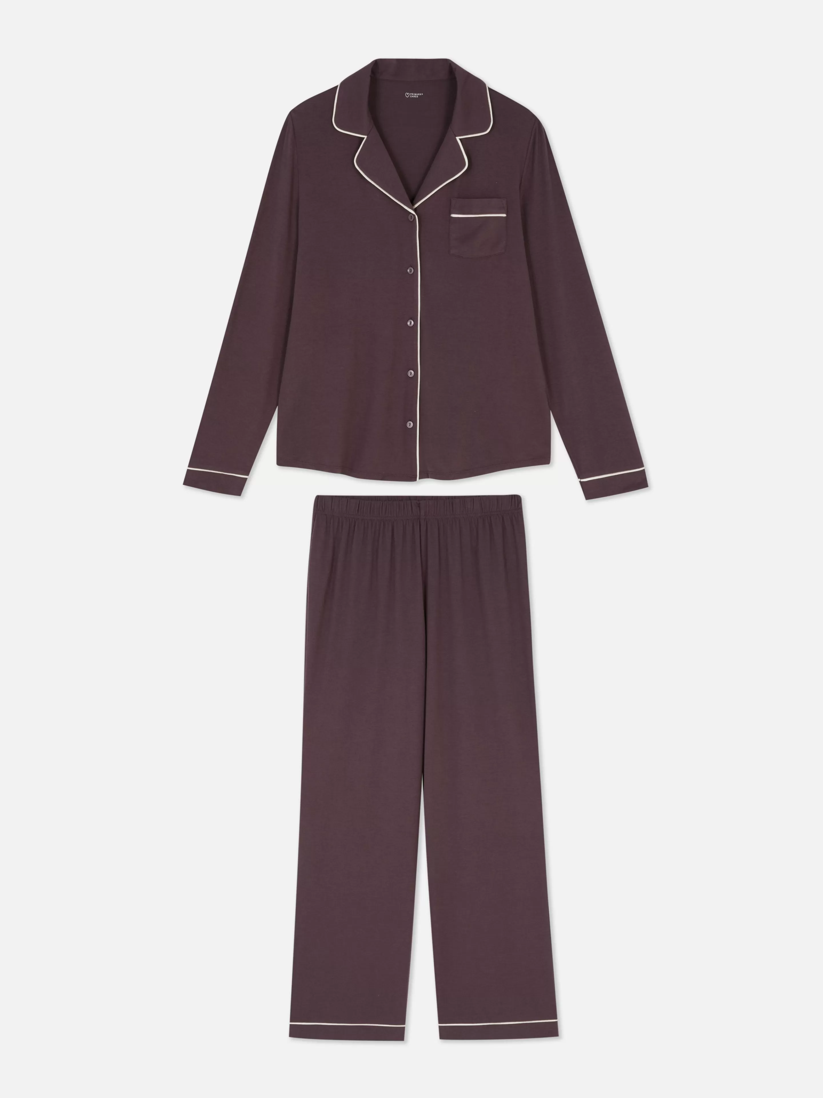 Pyjama Boyfriend En Jersey à Manches Longues-Primark Clearance