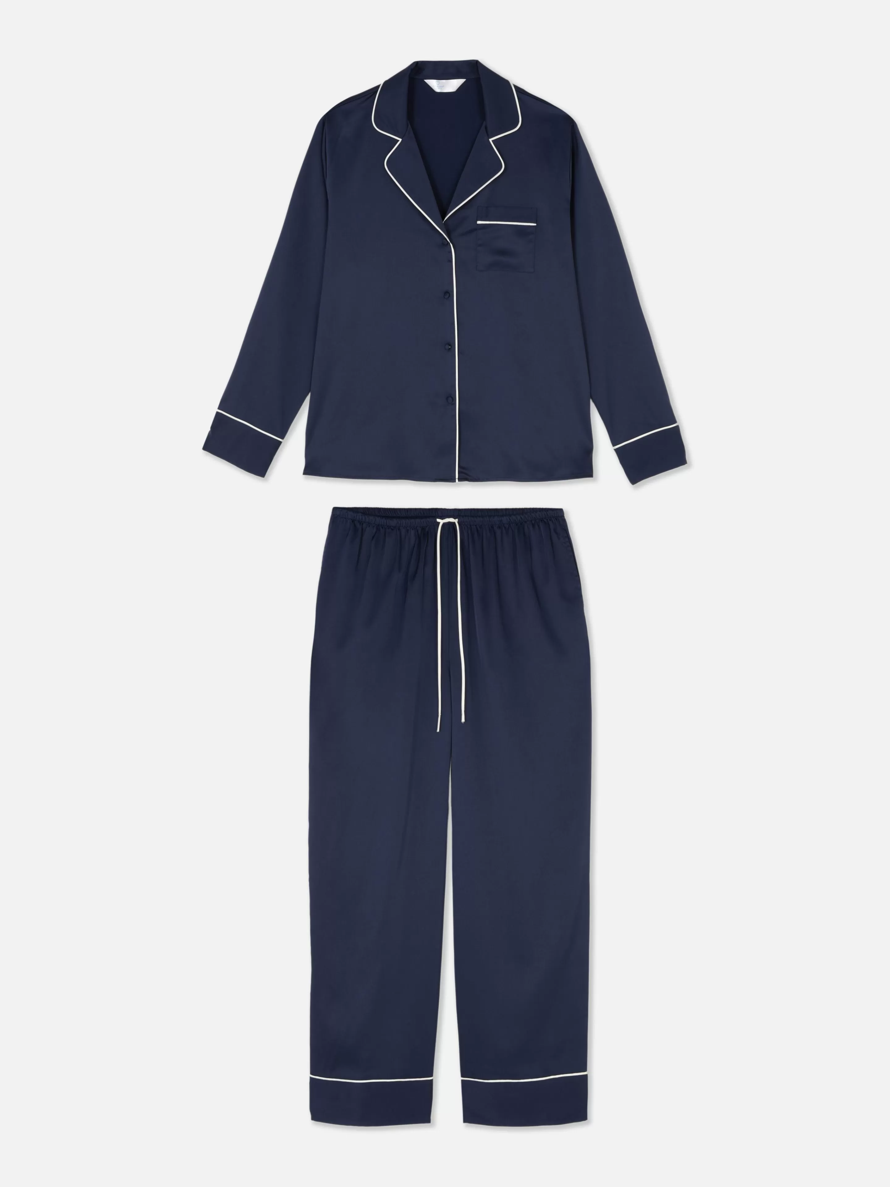 Pyjama Chemise à Manches Longues En Satin-Primark New