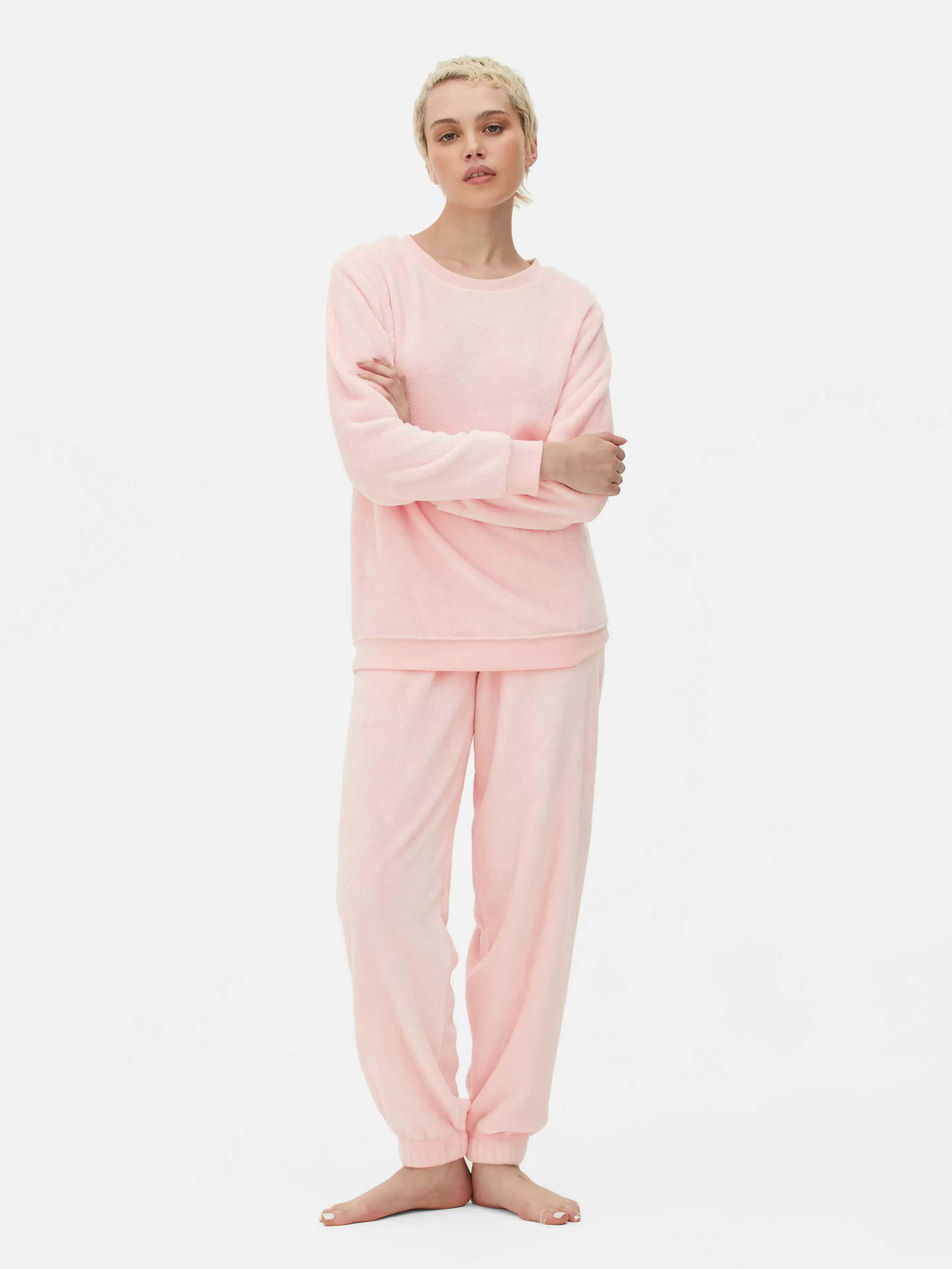Pyjama En Molleton à Manches Longues-Primark Hot