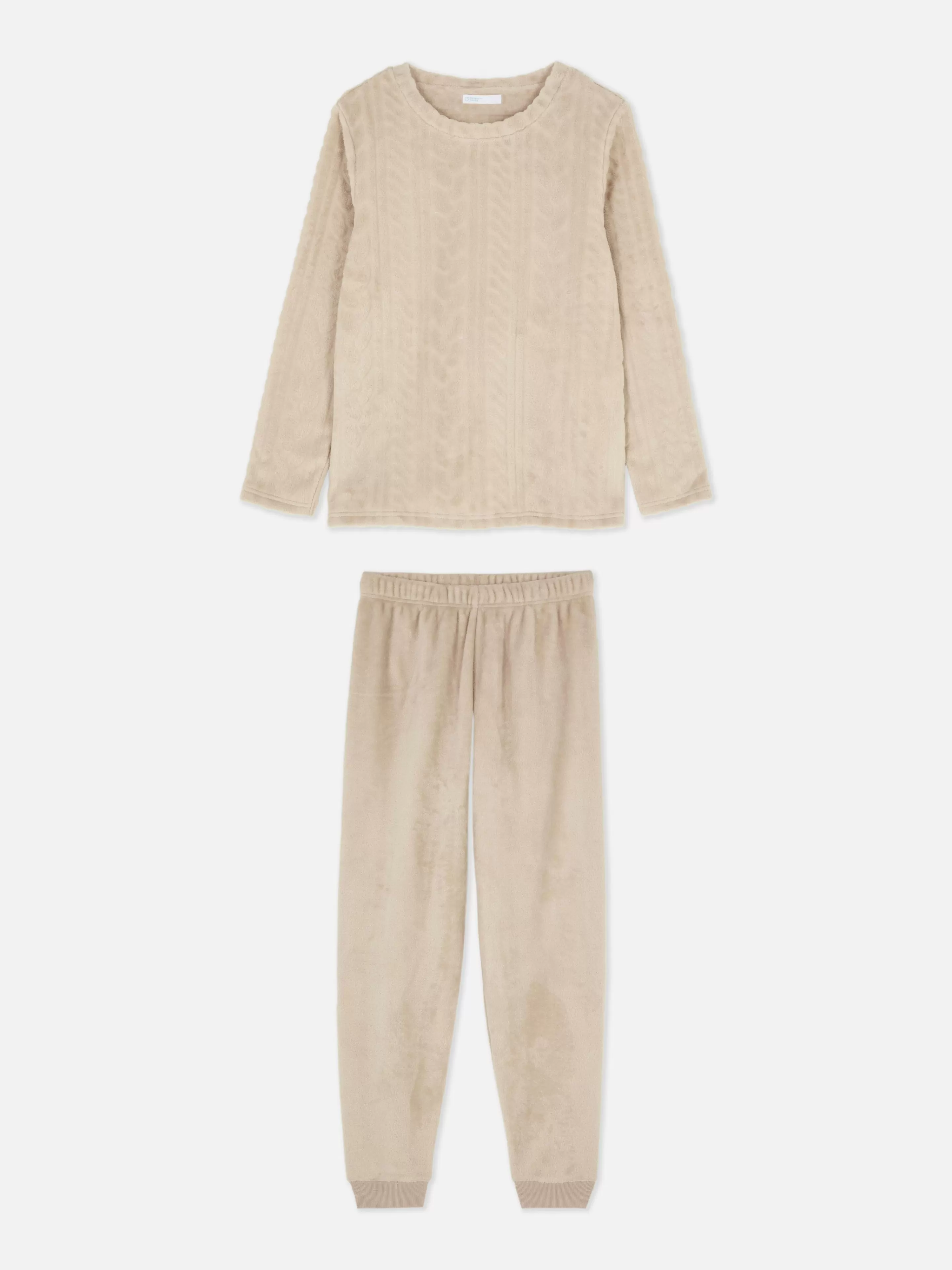 Pyjama En Polaire à Texture Câble-Primark Fashion
