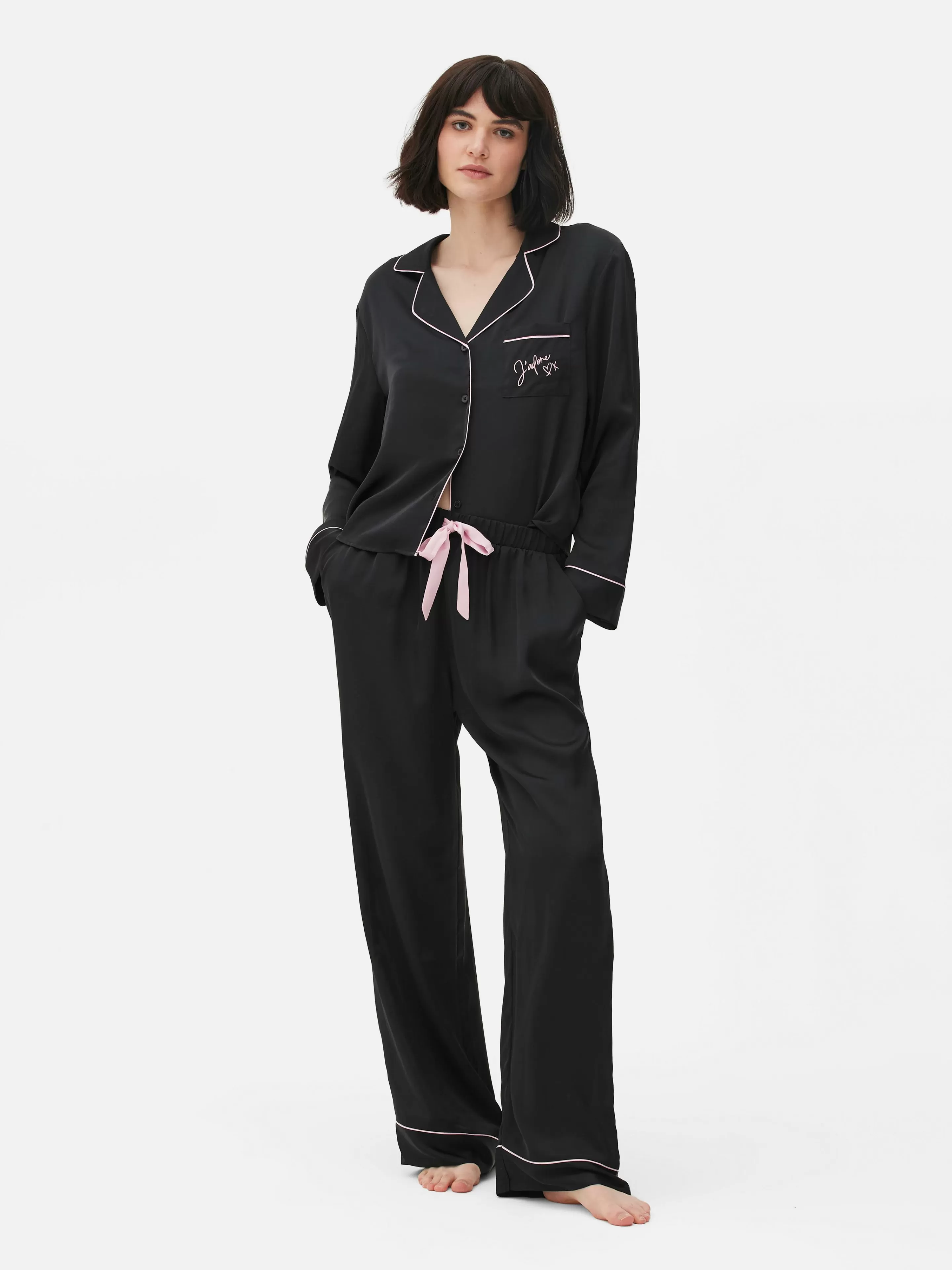 Pyjama En Satin à Manches Longues-Primark Store