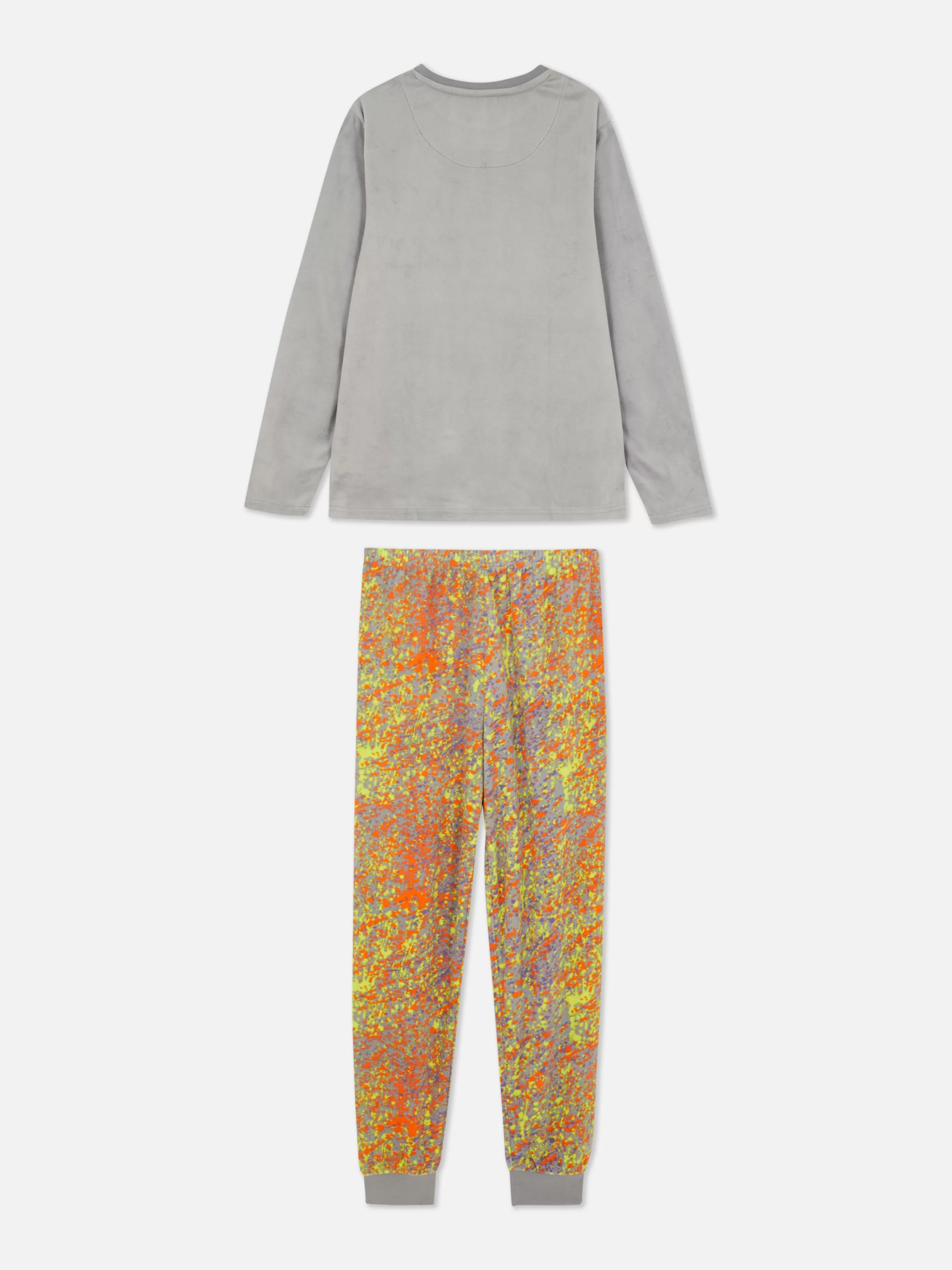Pyjama En Velours Crâne Et éclaboussures De Peinture-Primark Clearance