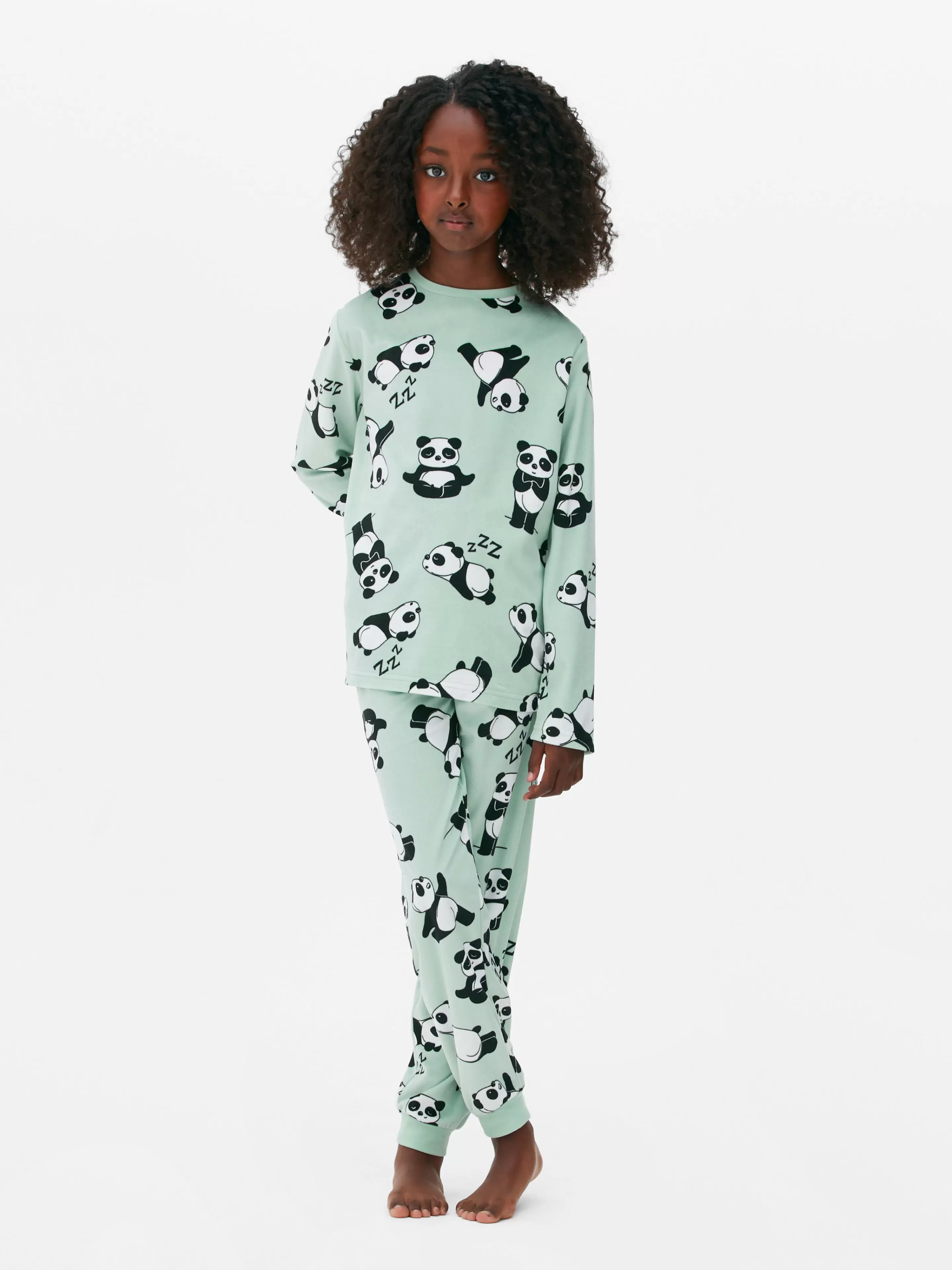 Pyjama Long En Velours à Motif Panda-Primark New