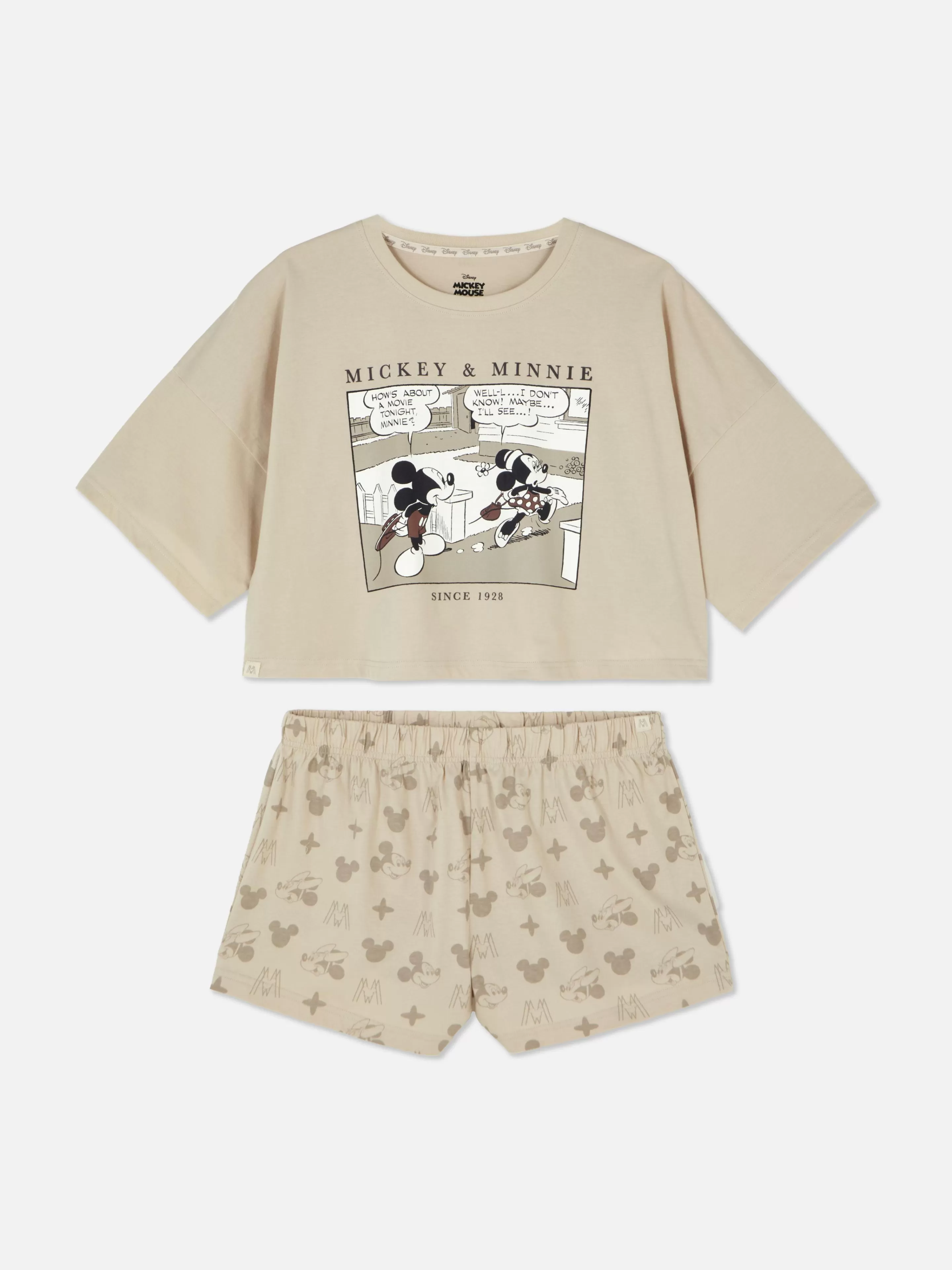 Pyjama Short à Motif Disney Mickey Mouse-Primark Shop
