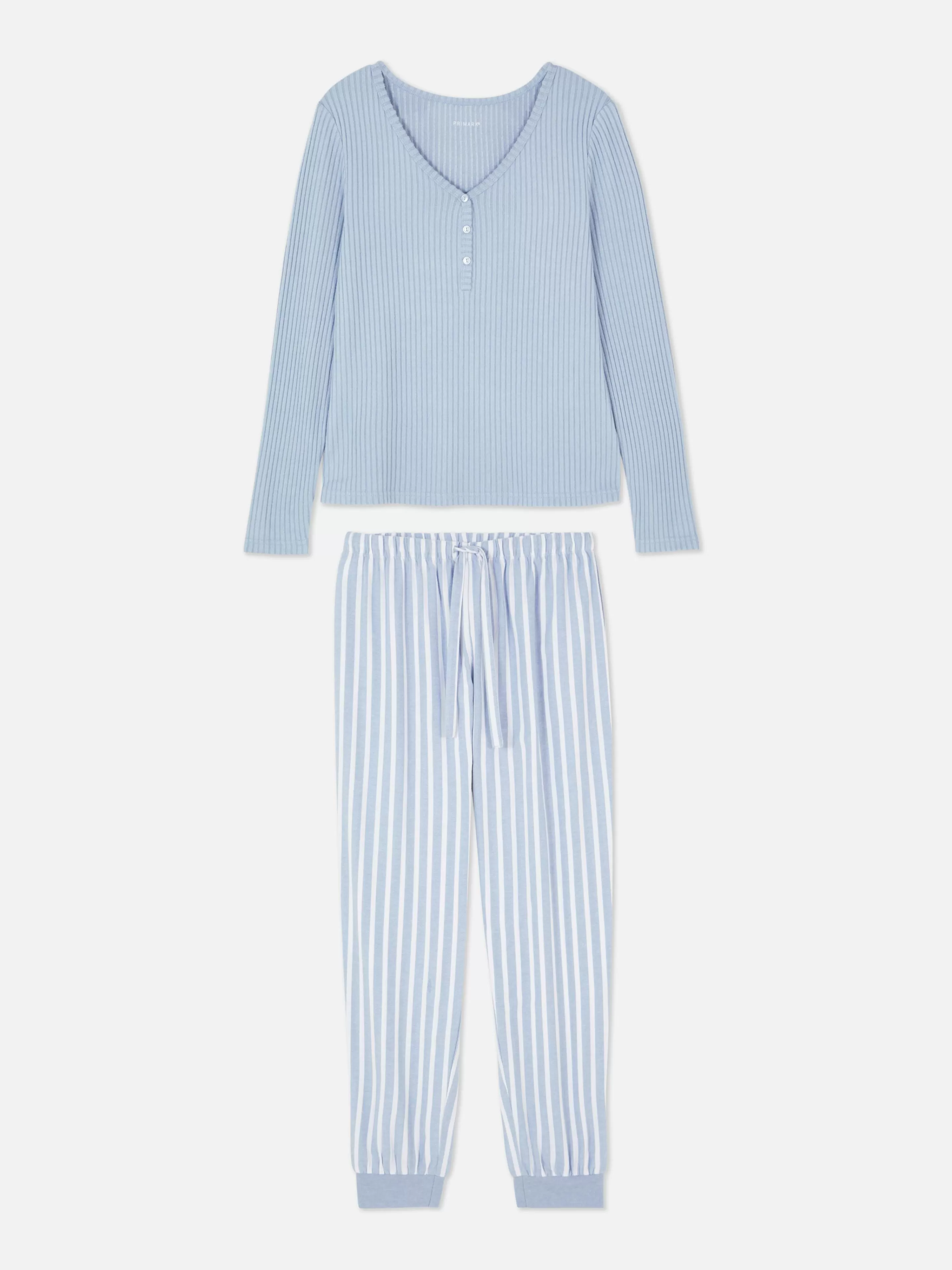 Pyjama T-shirt Boutonné Et Pantalon à Motifs-Primark Cheap