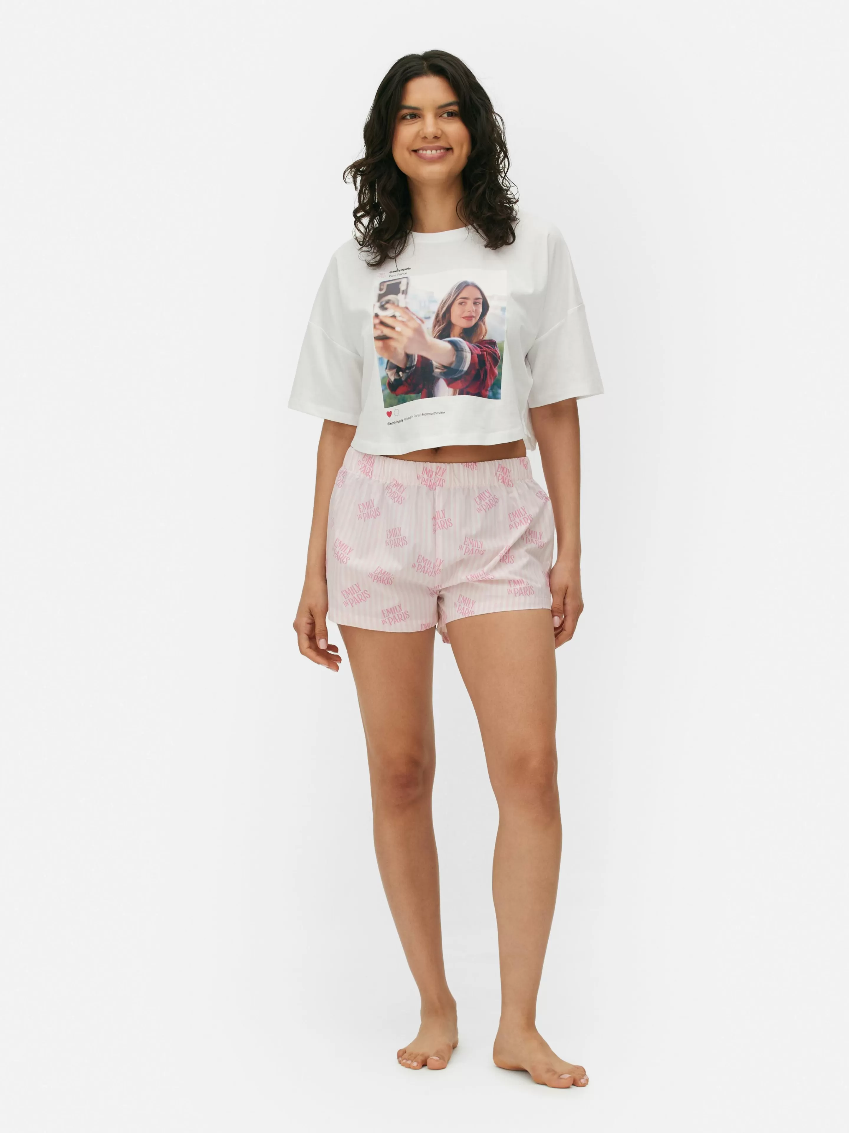Pyjama T-shirt Court Et Shorty Emily In Paris-Primark Cheap