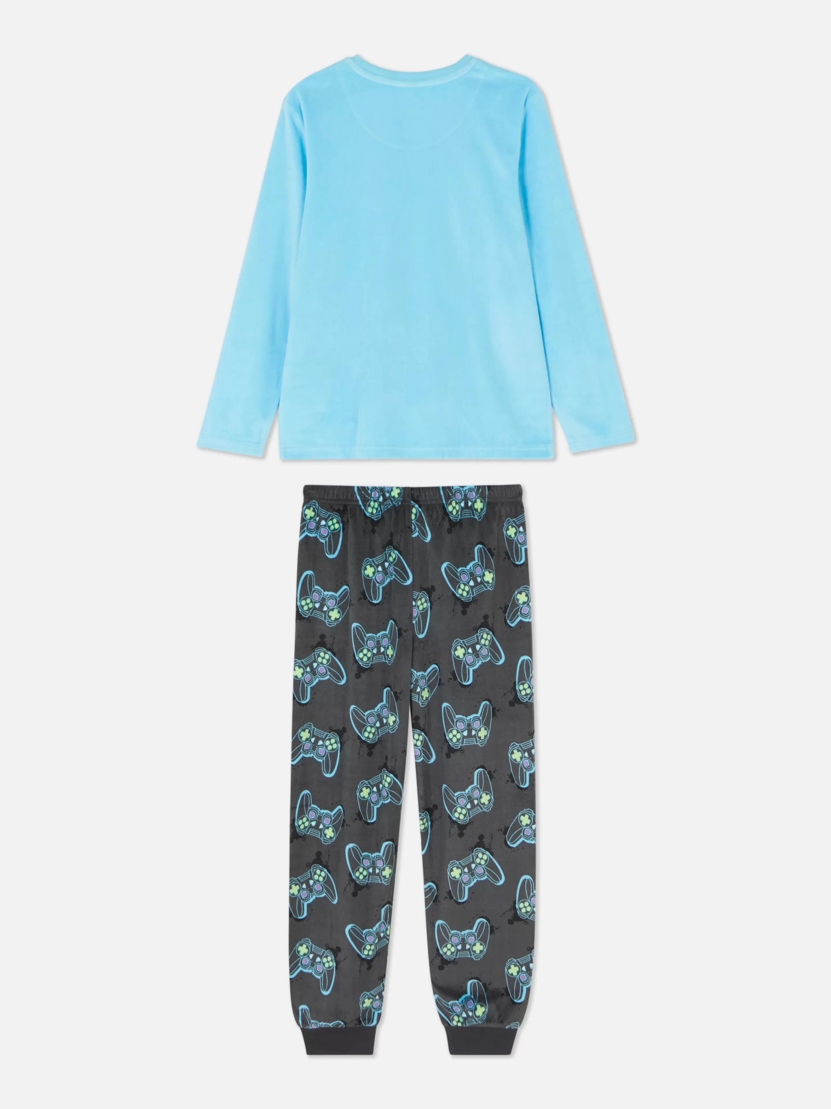 Pyjama T-shirt Et Bas à Motif Manette De Jeu Vidéo-Primark New