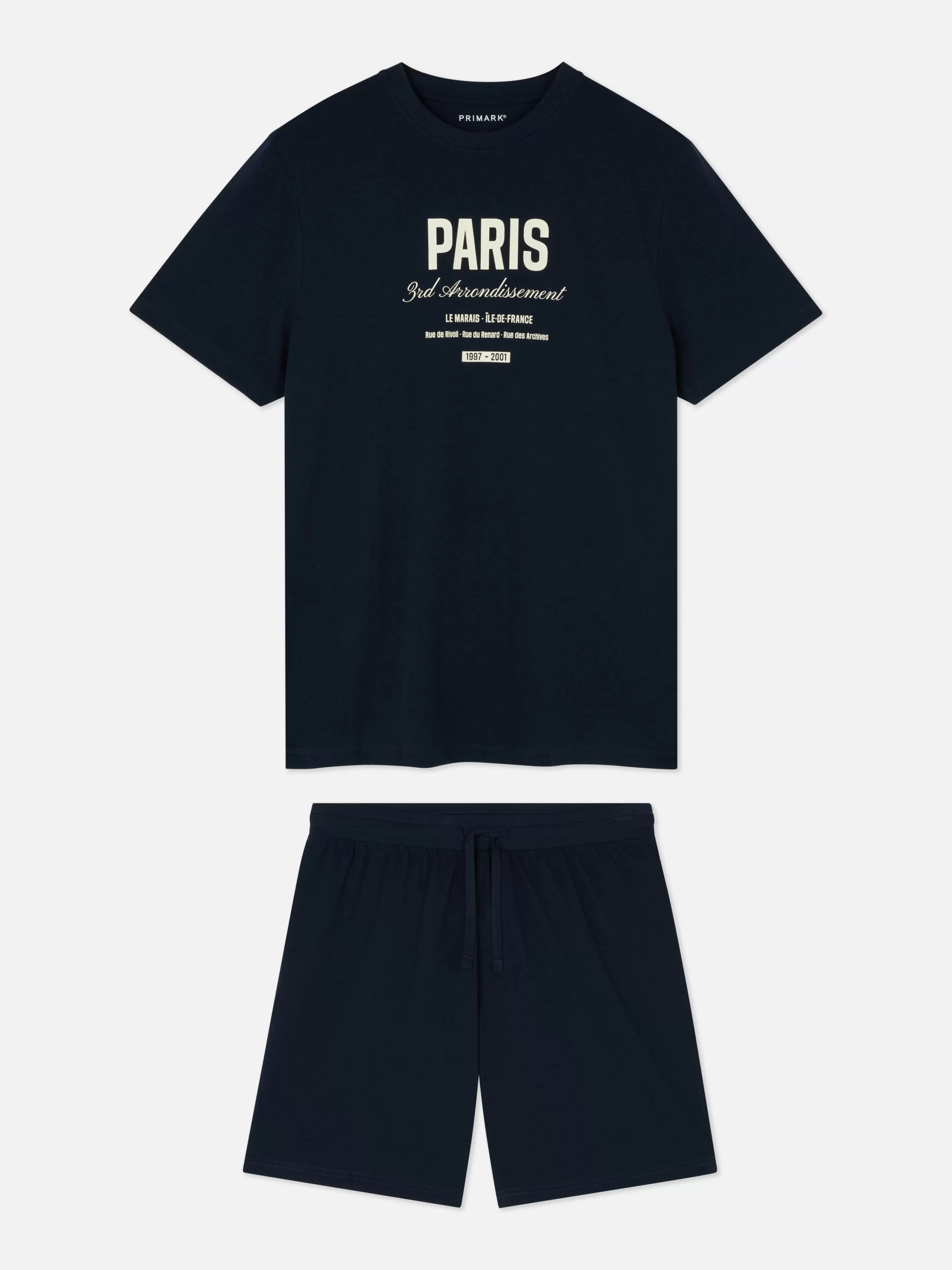 Pyjama T-shirt Et Short Paris-Primark New