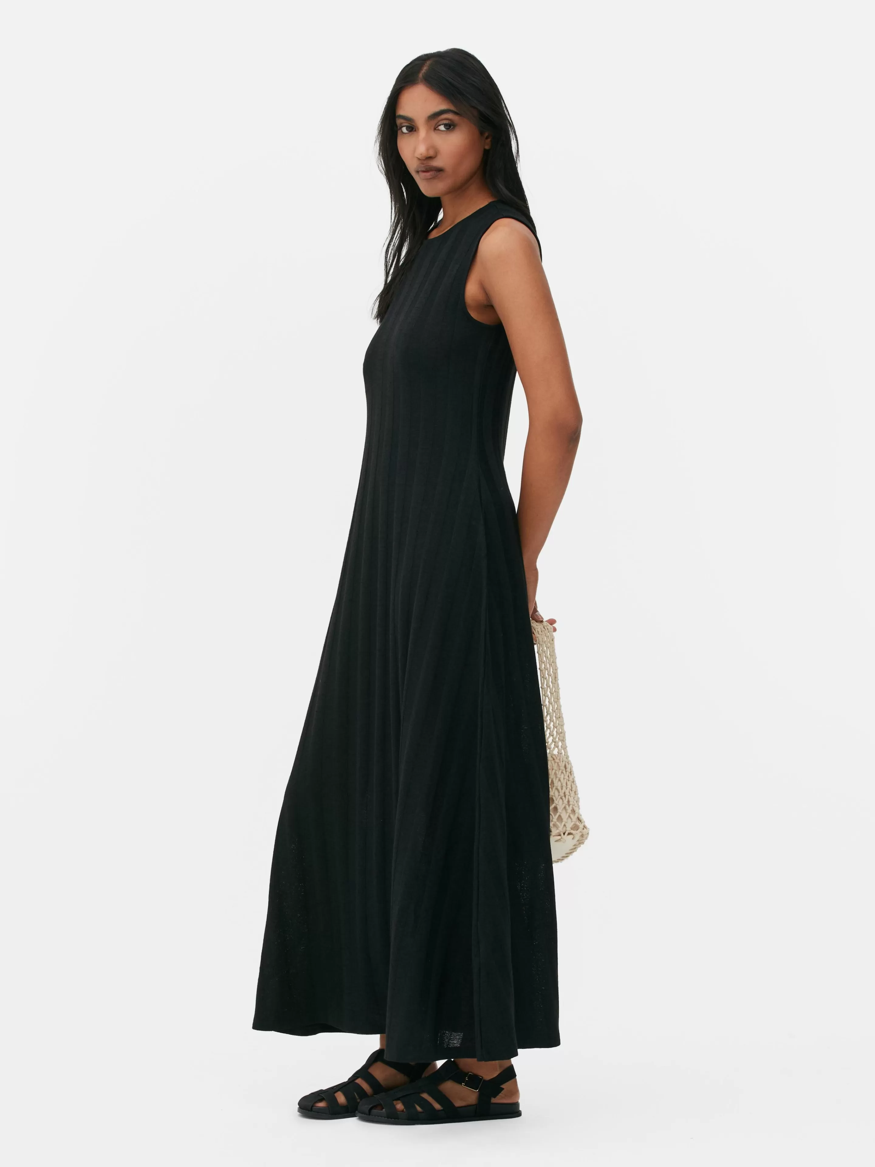 Robe Longue Texturée Sans Manches à Rayures-Primark Cheap