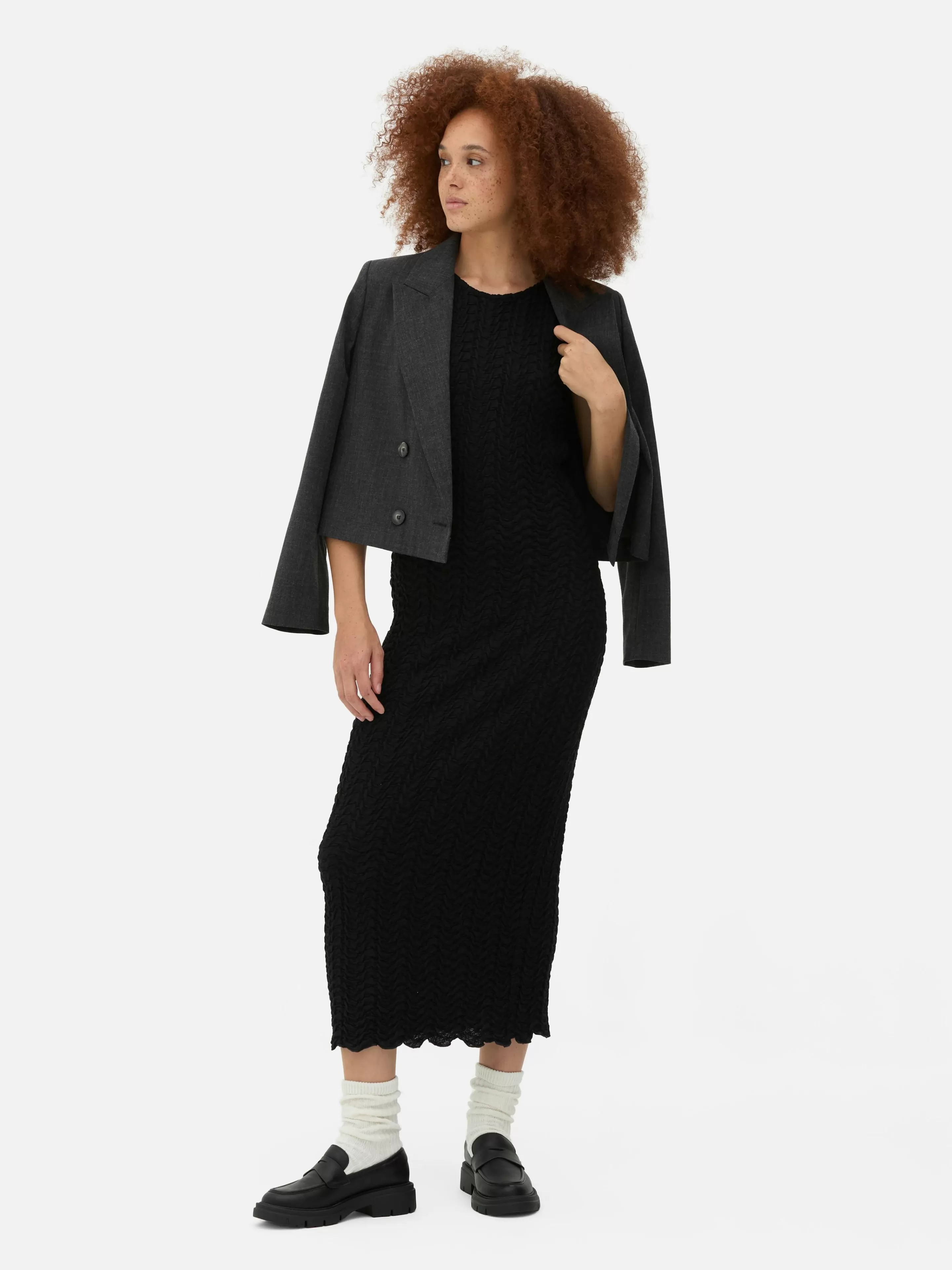 Robe Mi-longue Texturée à Dos Nageur-Primark Outlet