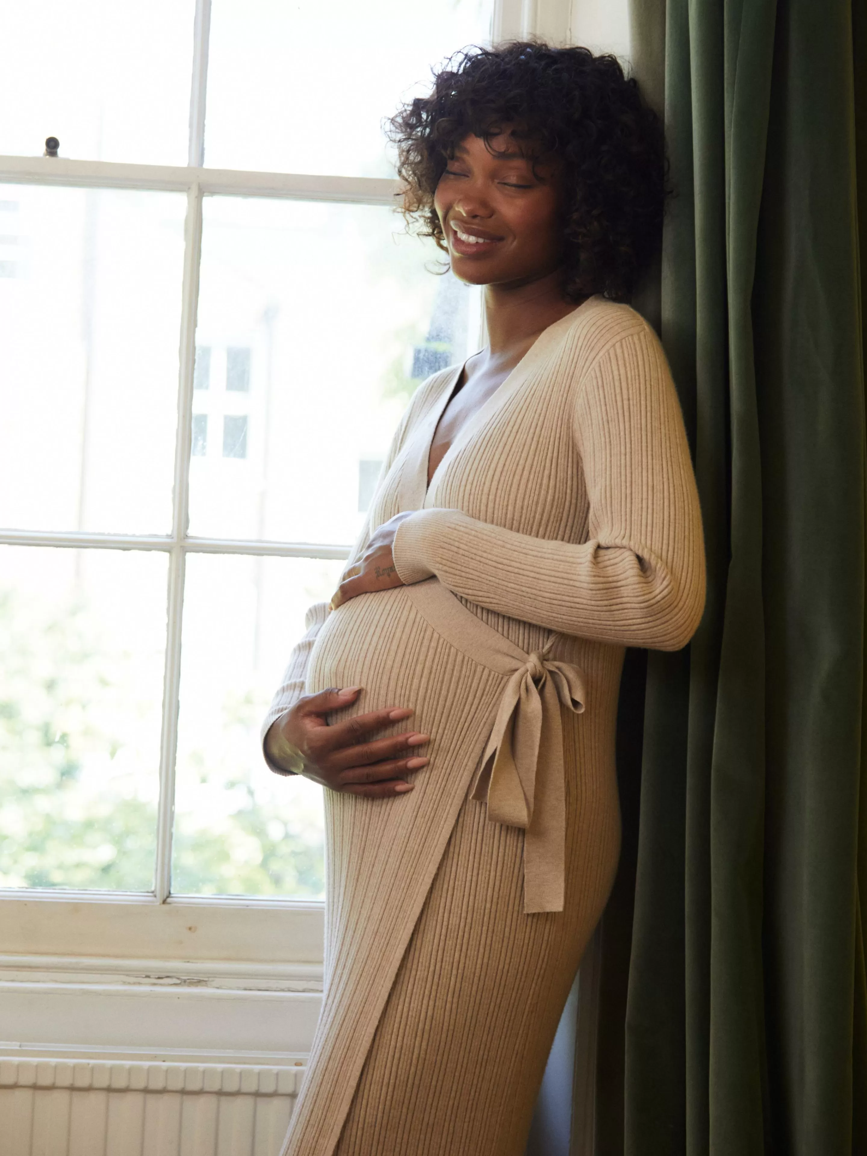 Robe Portefeuille De Maternité Mi-longue En Maille-Primark Flash Sale