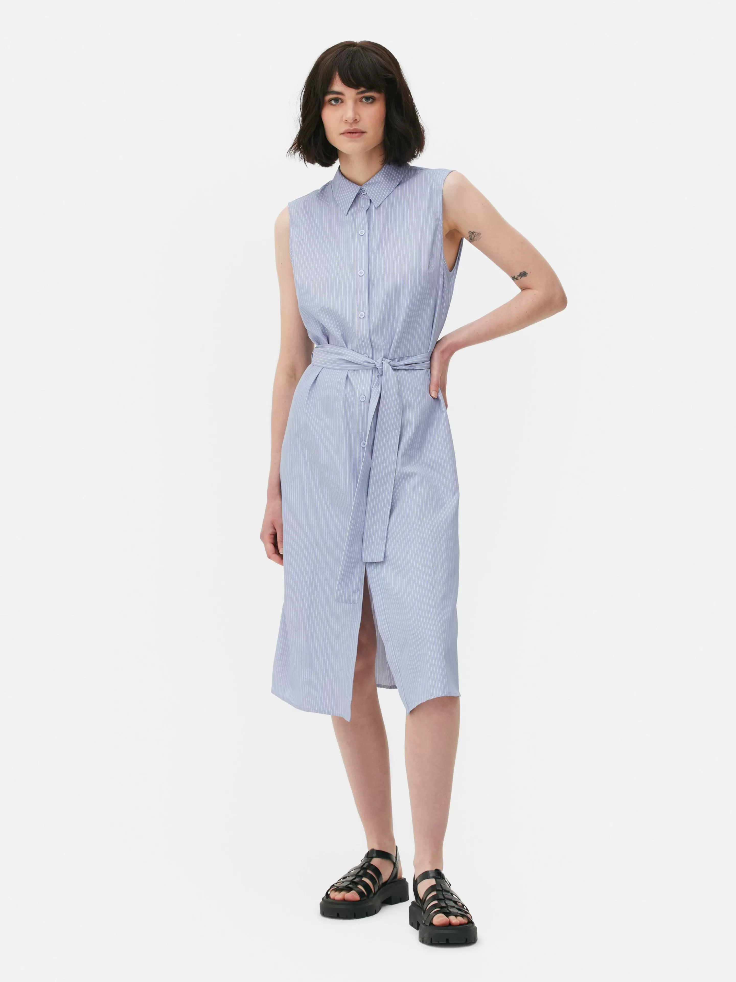 Robe-chemise Mi-longue Sans Manches-Primark Discount