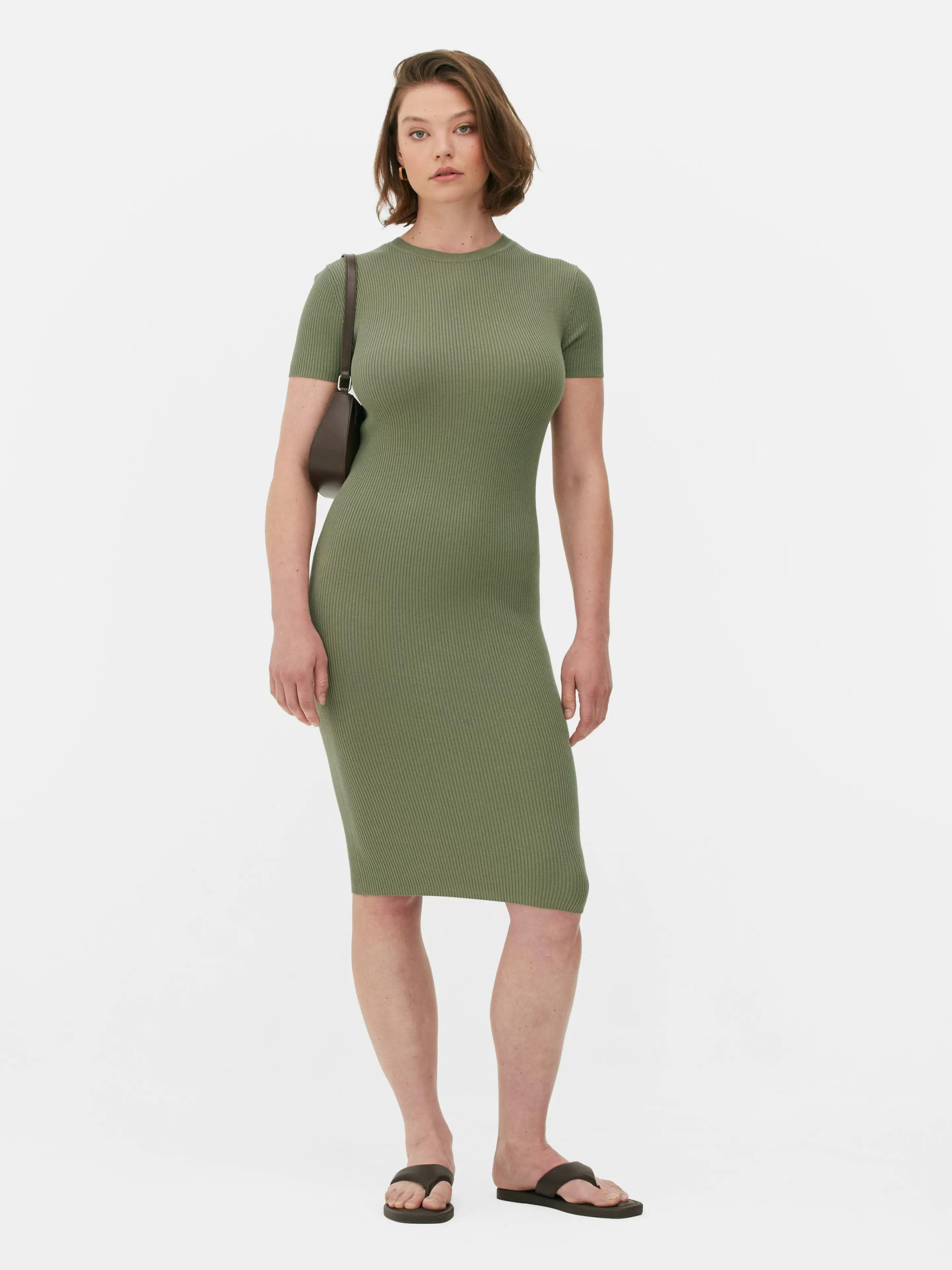 Robe-pull Mi-longue à Manches Courtes-Primark Cheap