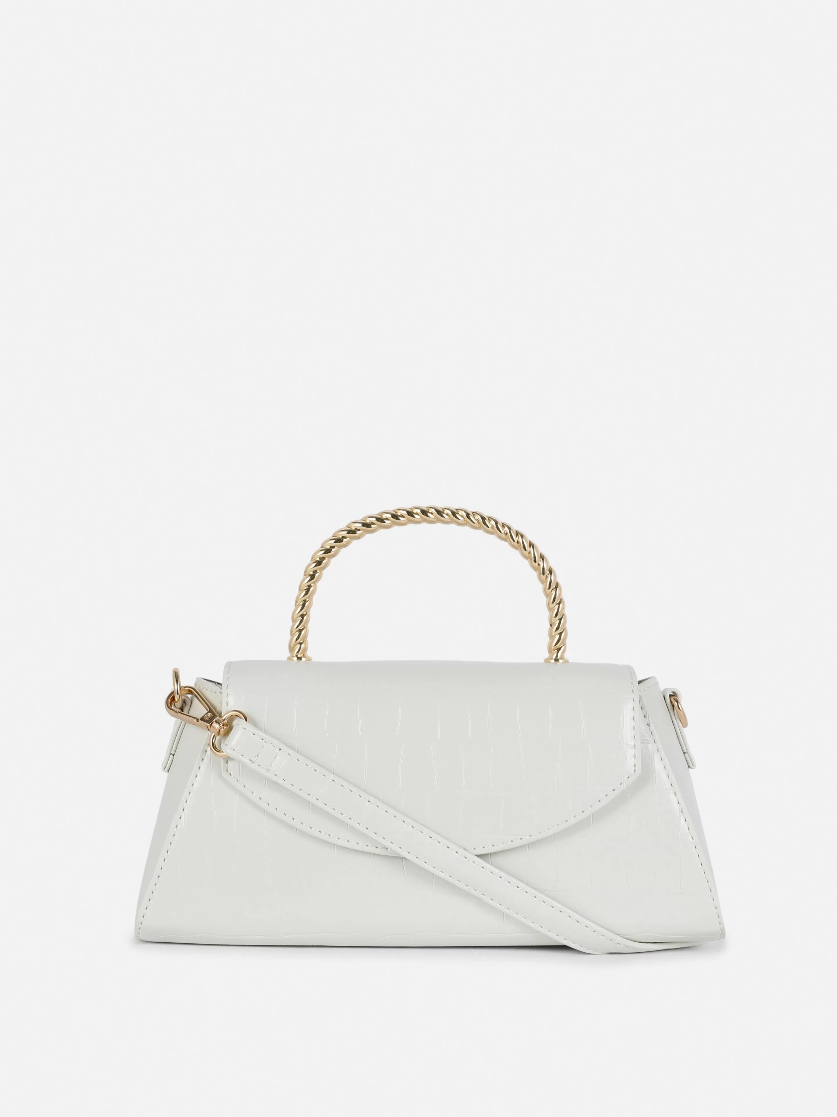 Sac à Bandoulière En Imitation Croco Avec Poignée En Métal-Primark Cheap
