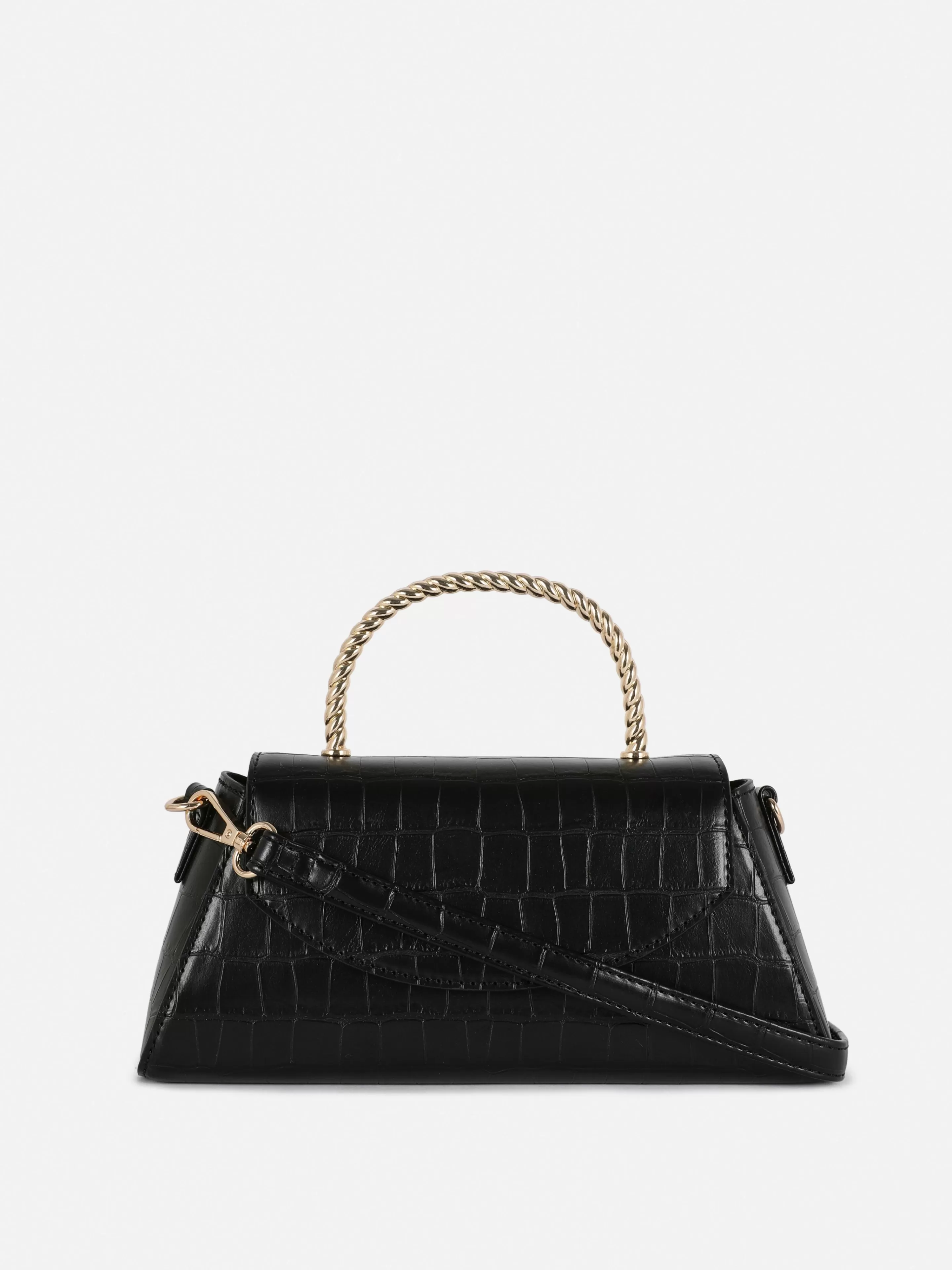 Sac à Bandoulière En Imitation Croco Avec Poignée En Métal-Primark Shop