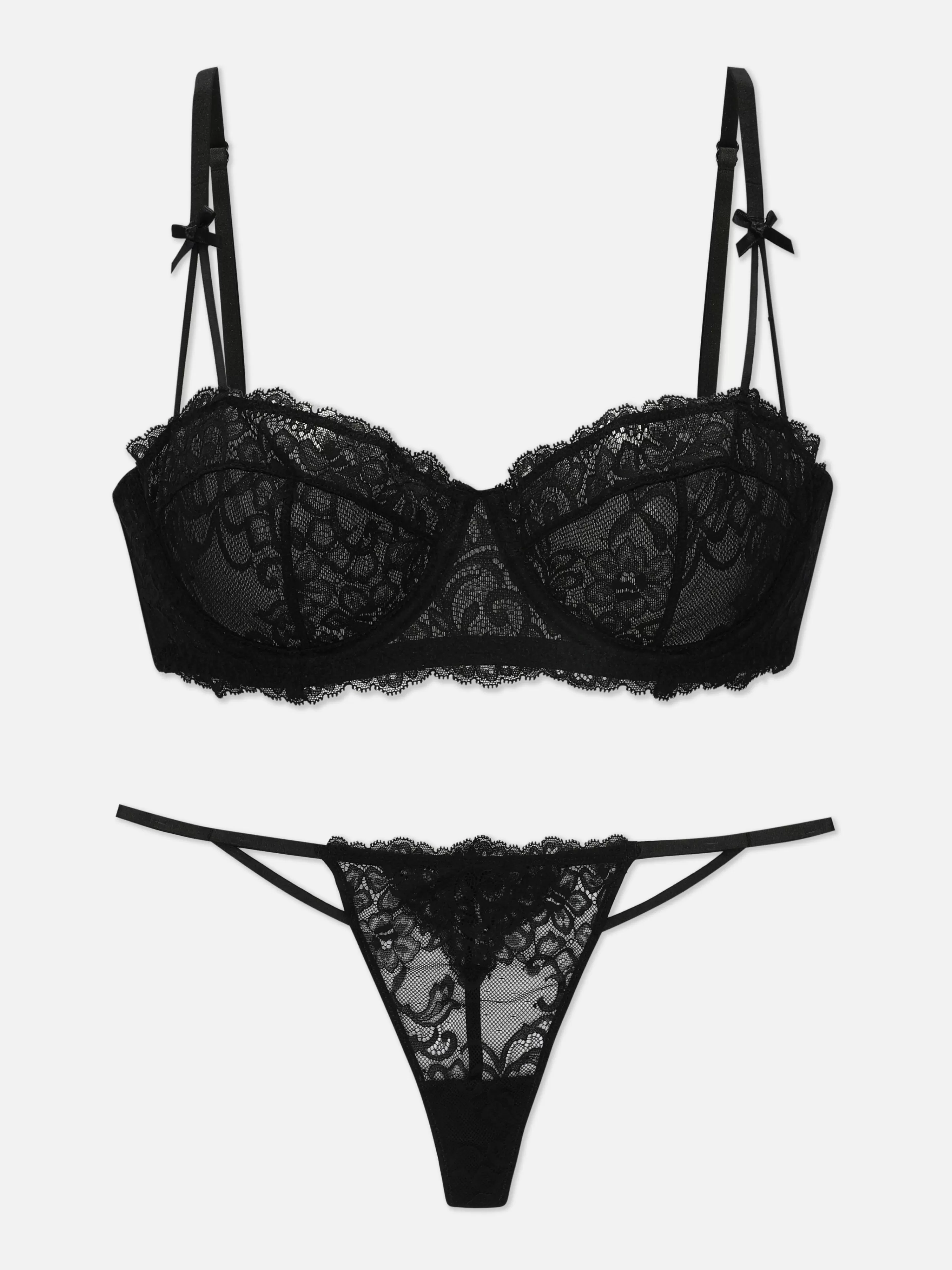 Soutien-gorge Balconnets Et String En Dentelle-Primark Online