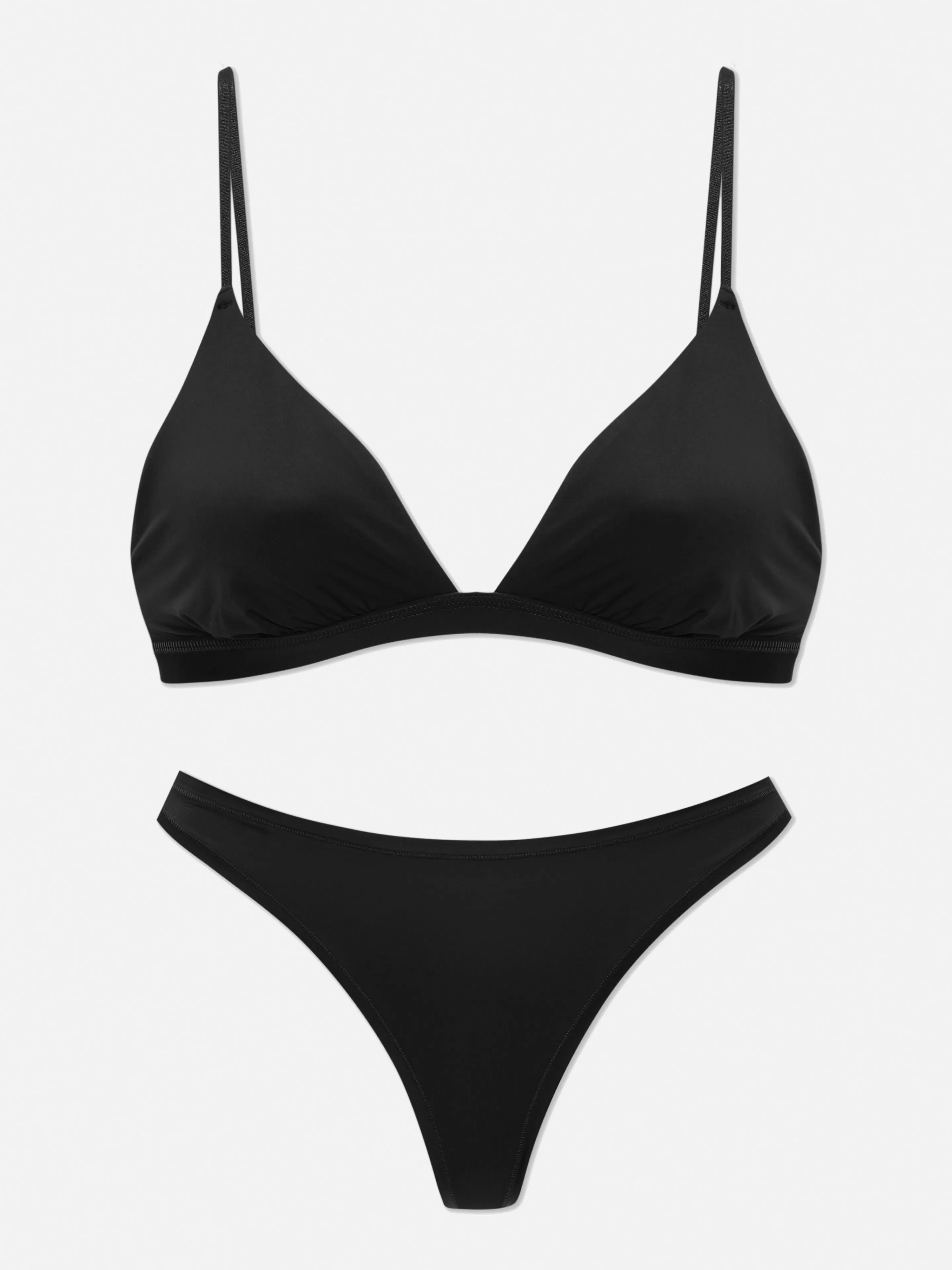 Soutien-gorge Triangle Et String En Microfibre-Primark Fashion
