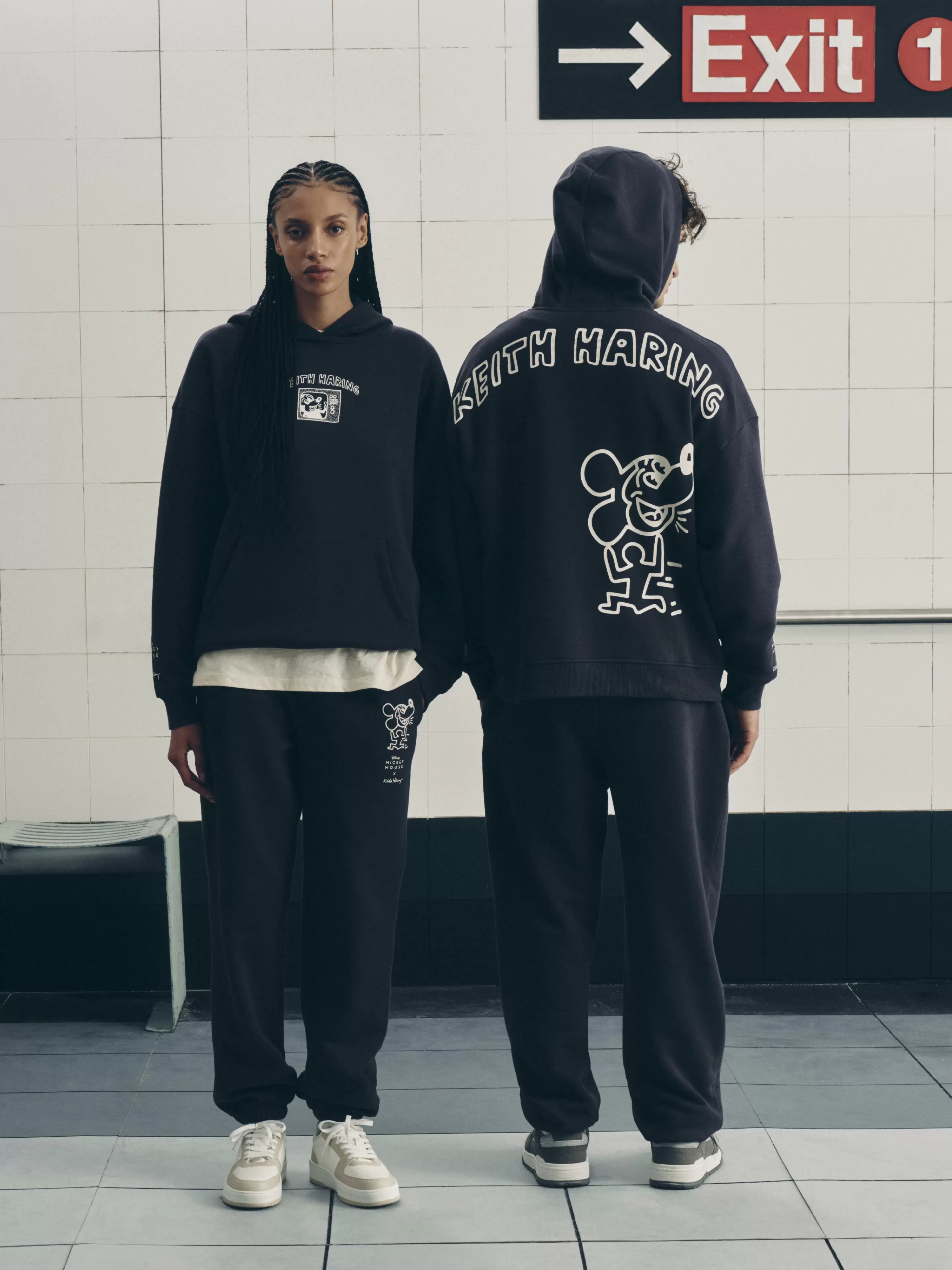 Sweat à Capuche Disney Mickey Mouse X Keith Haring à Coordonner-Primark Clearance