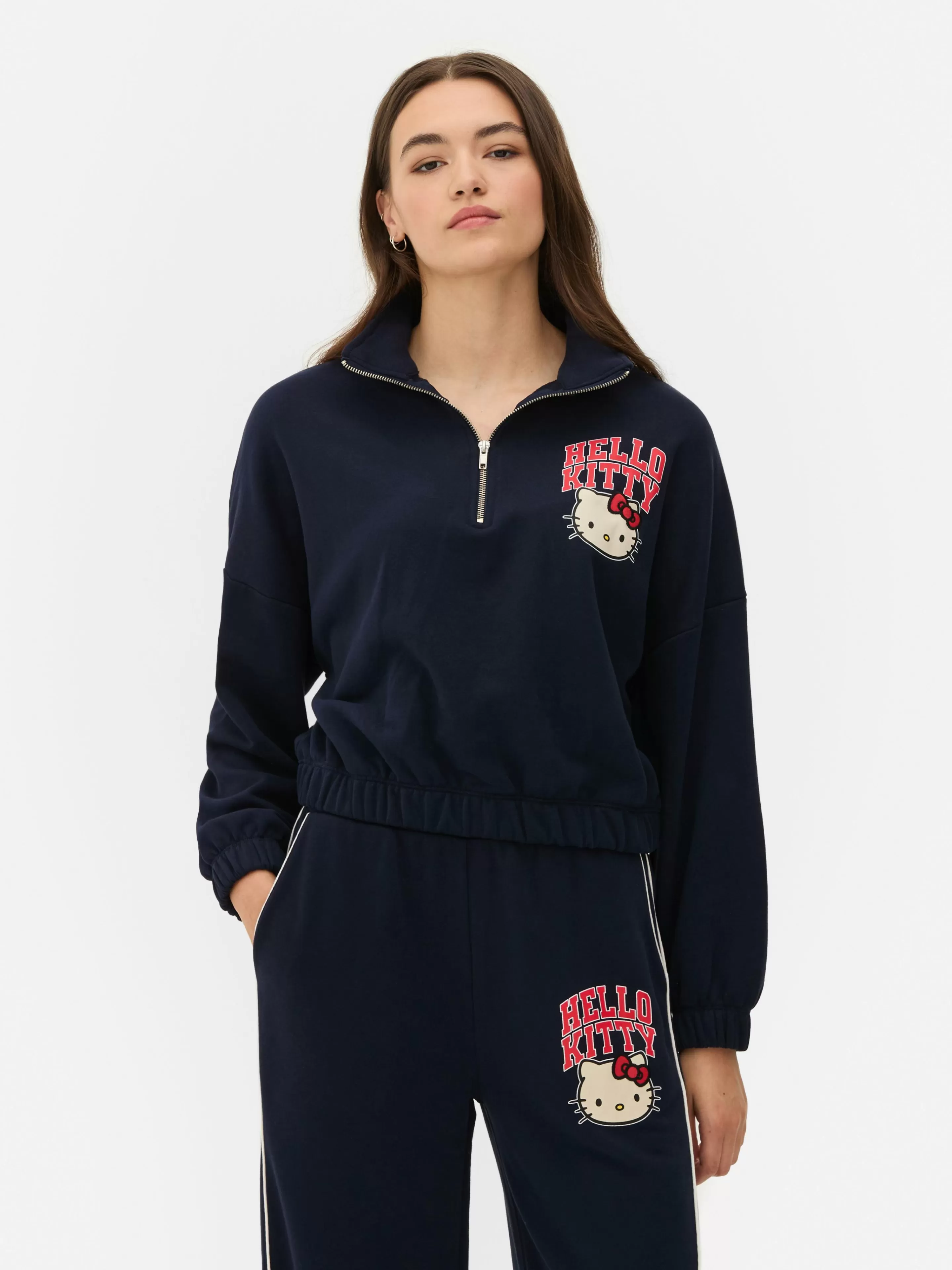 Sweat-shirt à Col Zippé Hello Kitty-Primark Discount