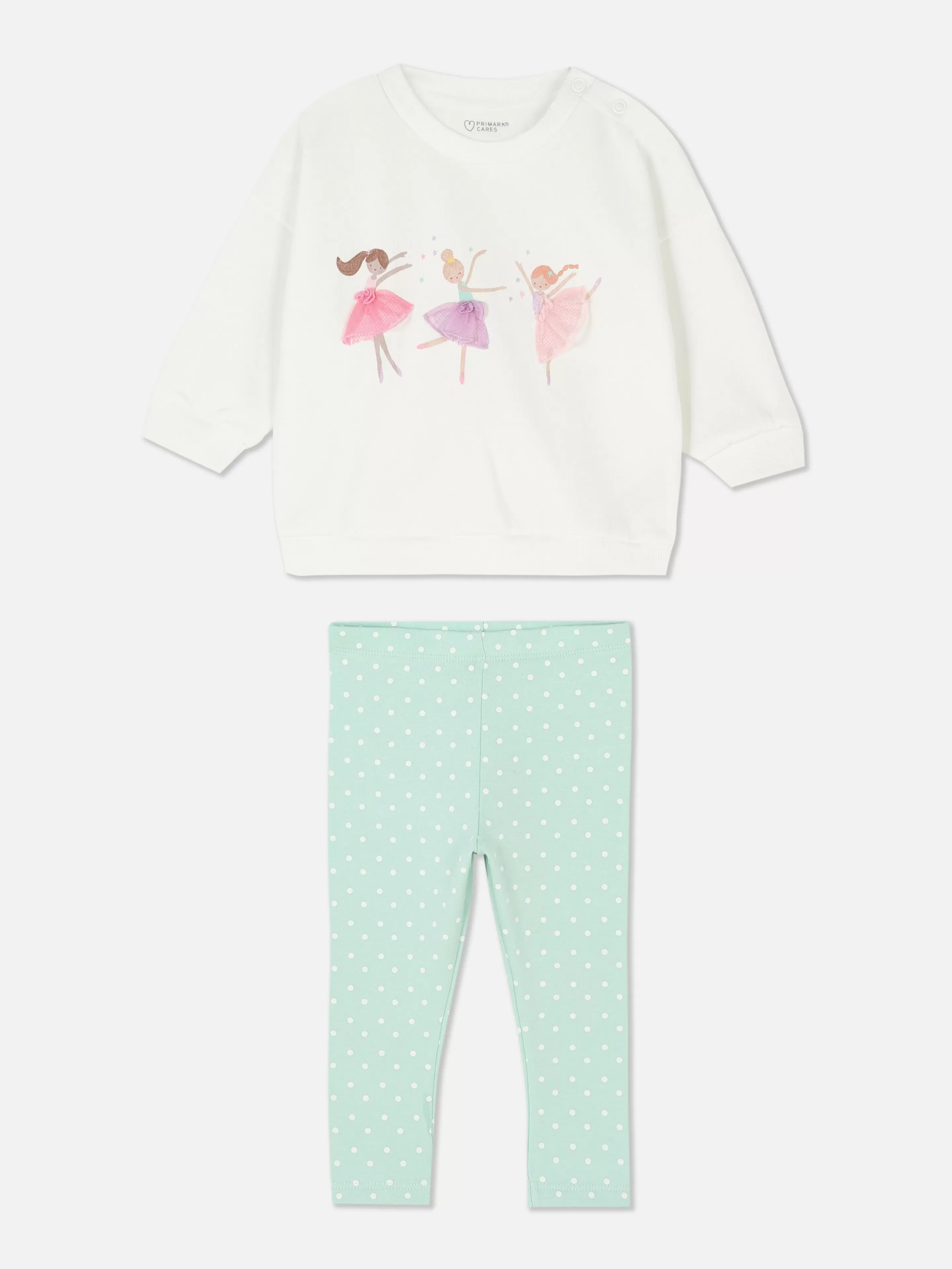 Sweat-shirt à Motif Ballerine Et Legging à Pois-Primark Discount