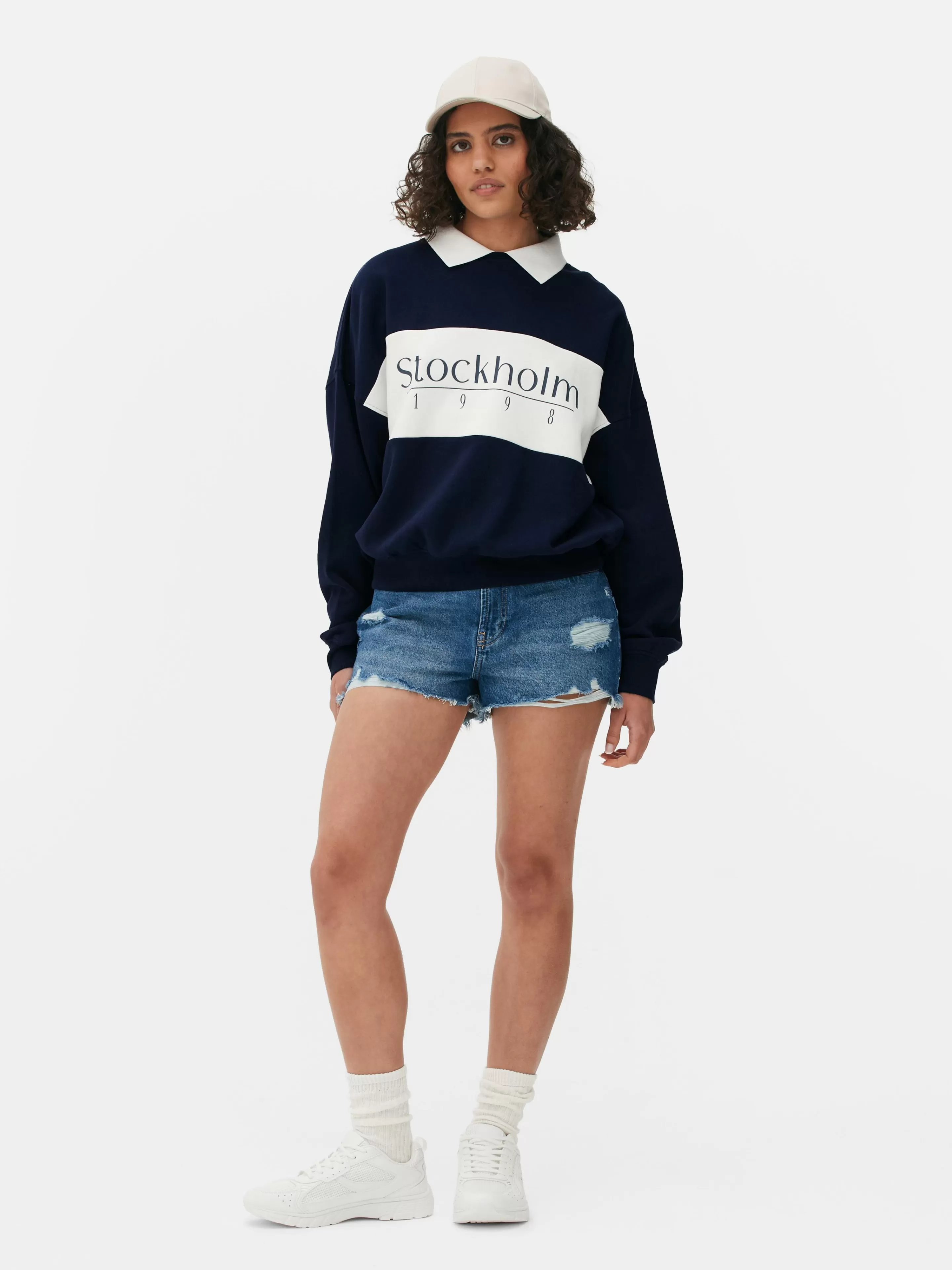 Sweat-shirt Graphique à Col-Primark Fashion